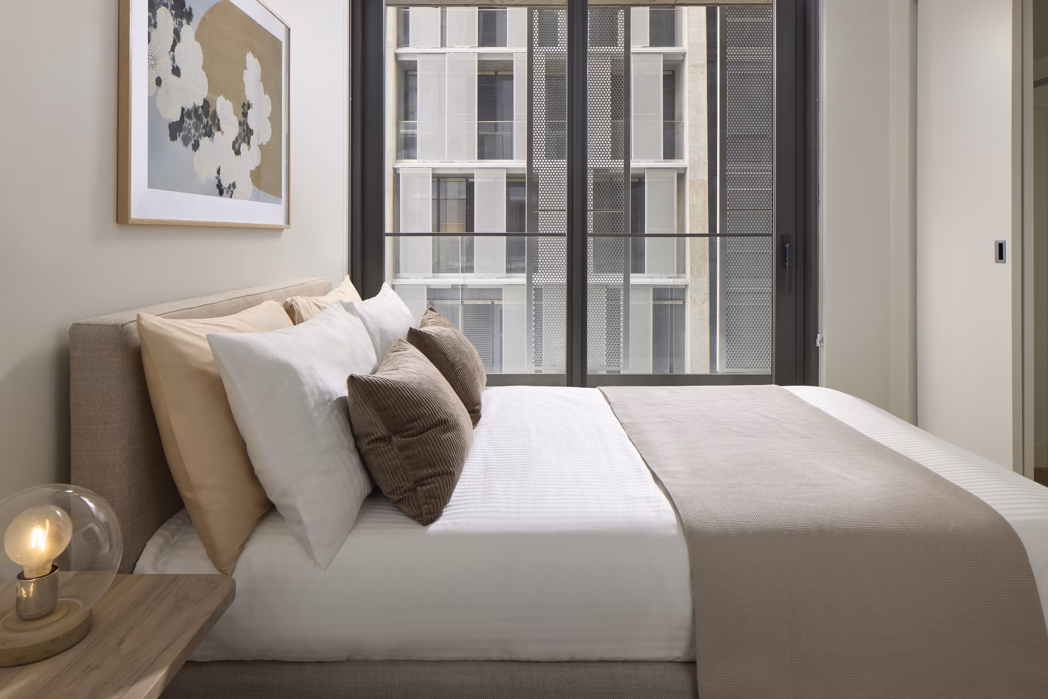 bedroom at Museum House Apartments