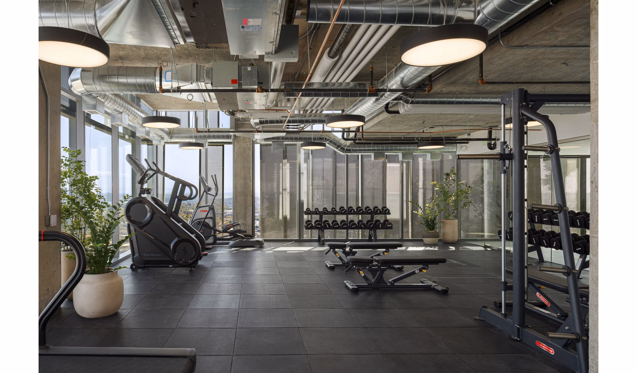fitness center at Museum House Apartments