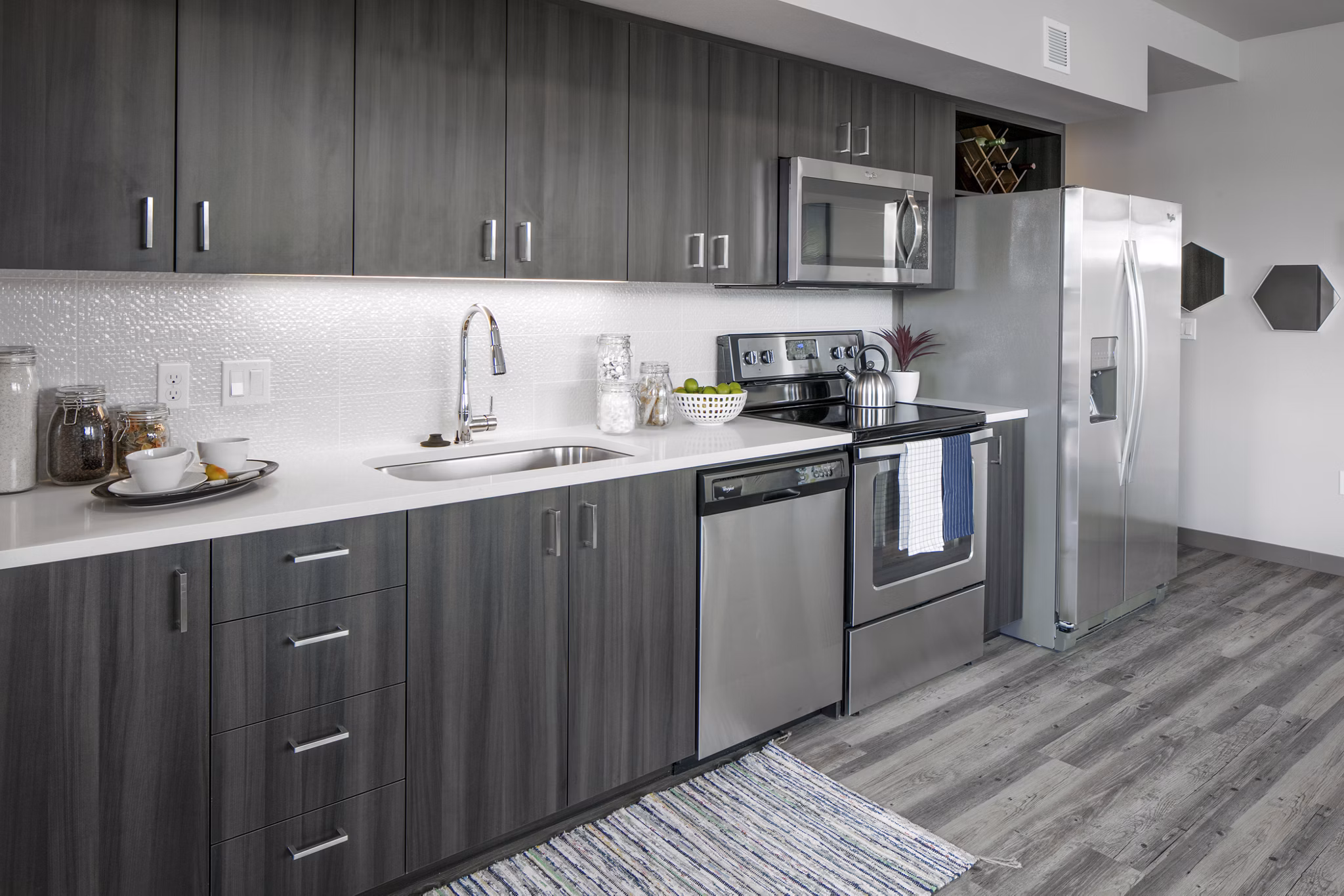 kitchen at Sanctuary Apartments