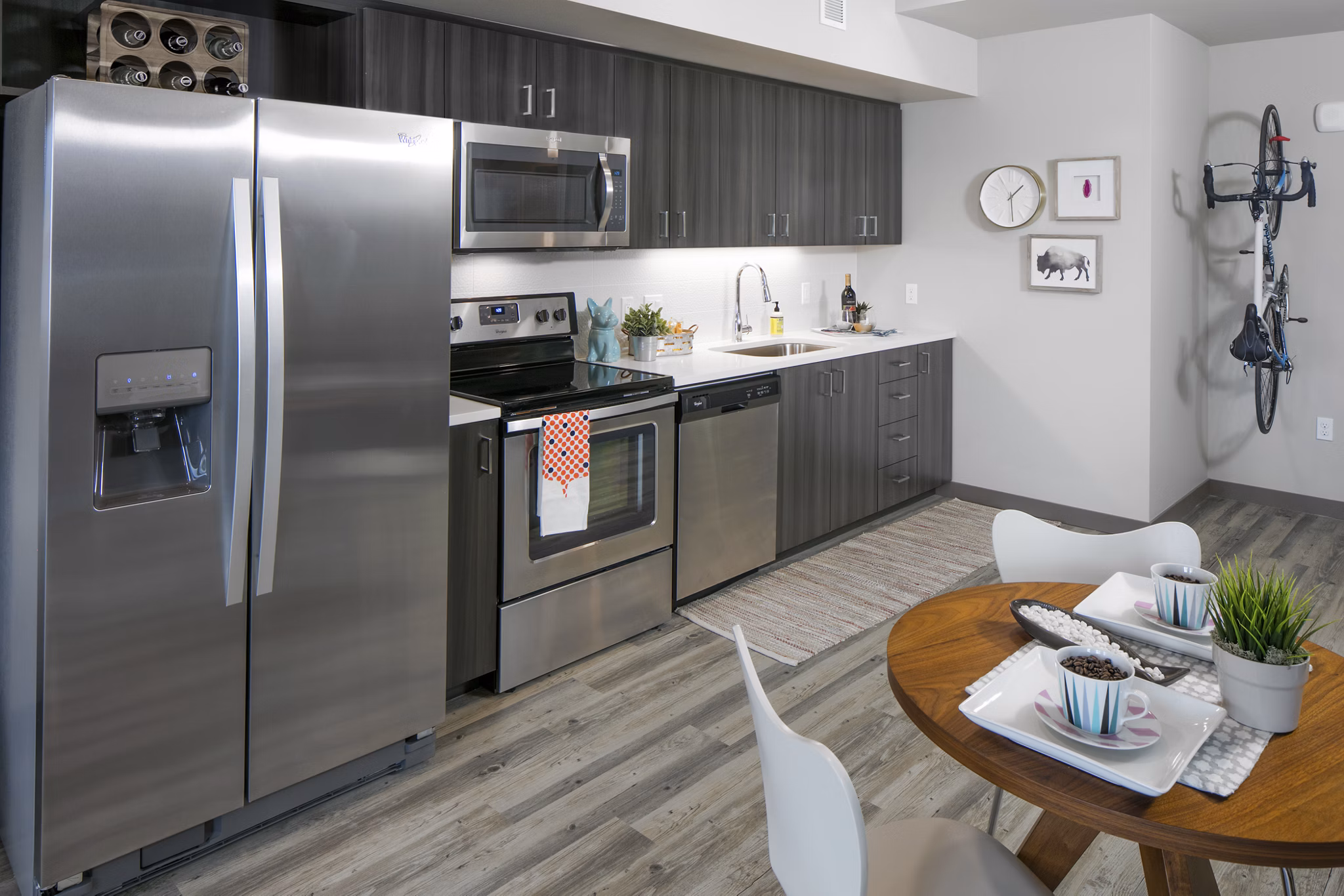 kitchen at Sanctuary Apartments