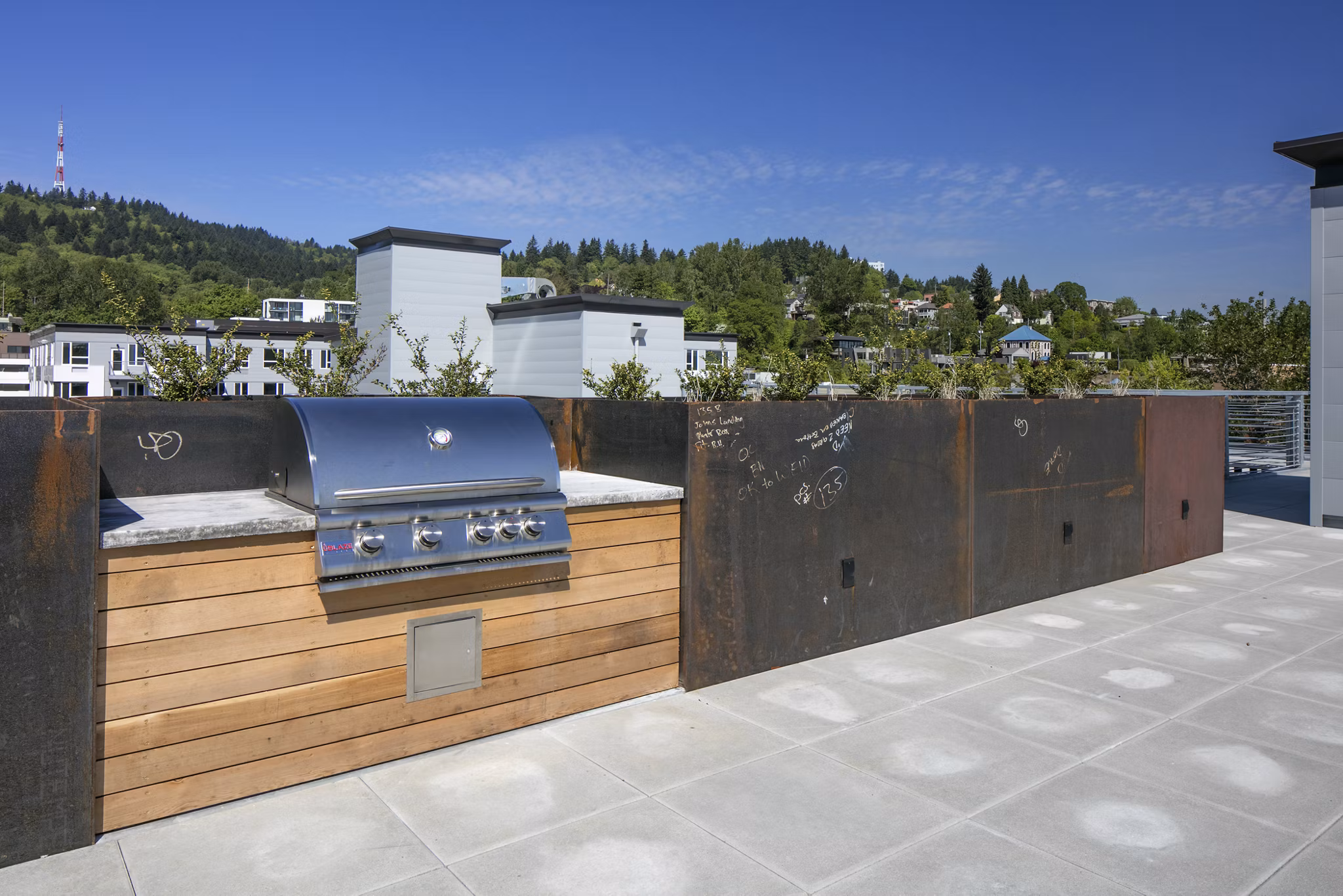 grill area at Sanctuary Apartments