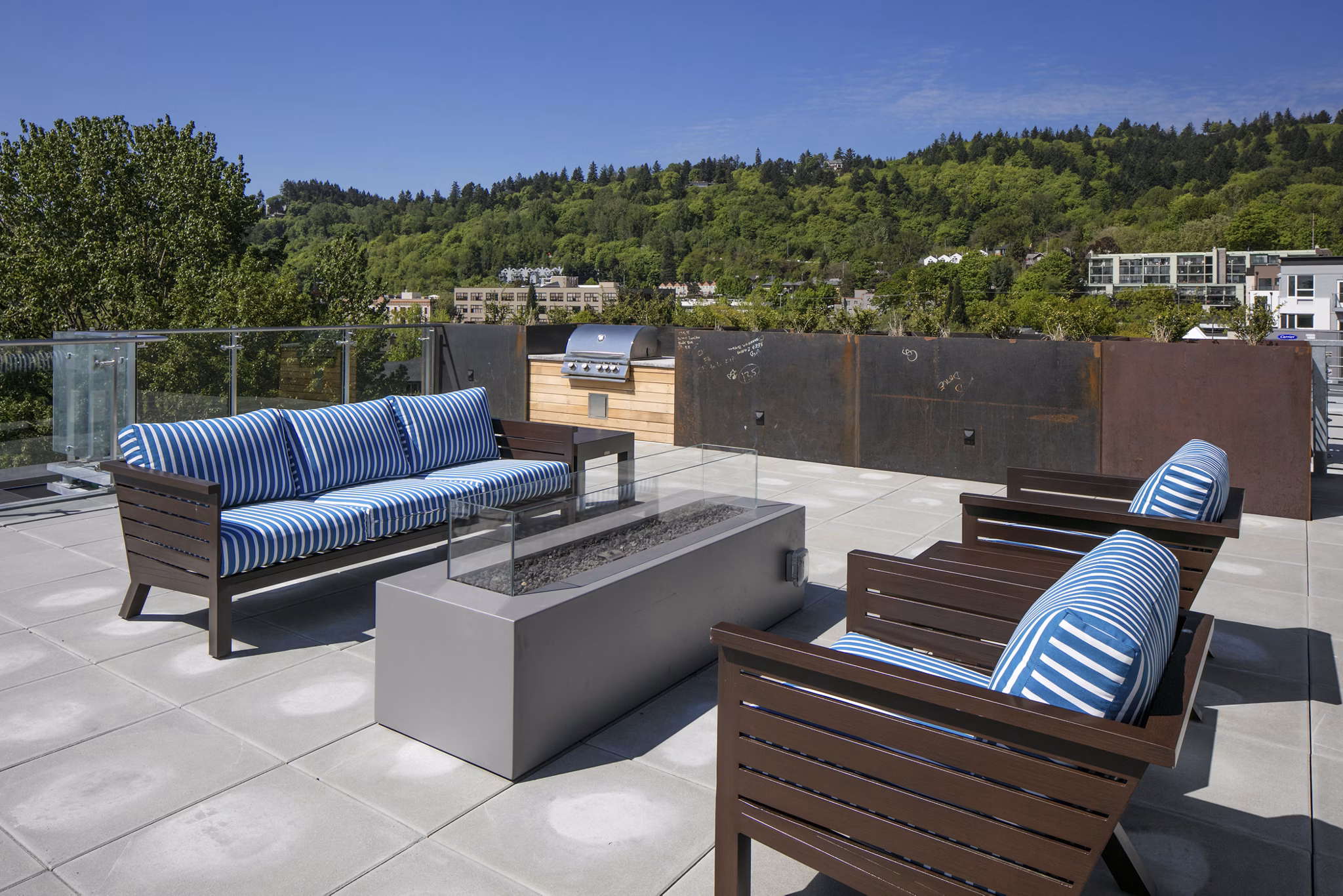 fire pit at Sanctuary Apartments