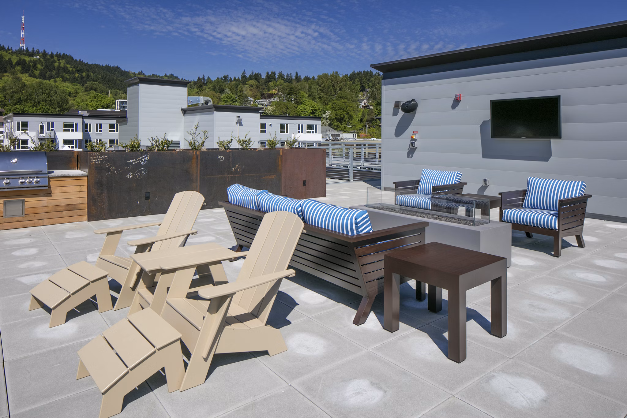 fire pit at Sanctuary Apartments