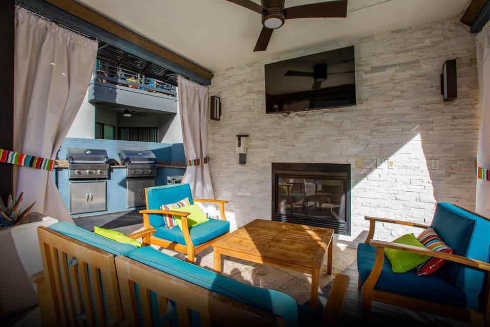 living room at Ascent North Scottsdale Apartments