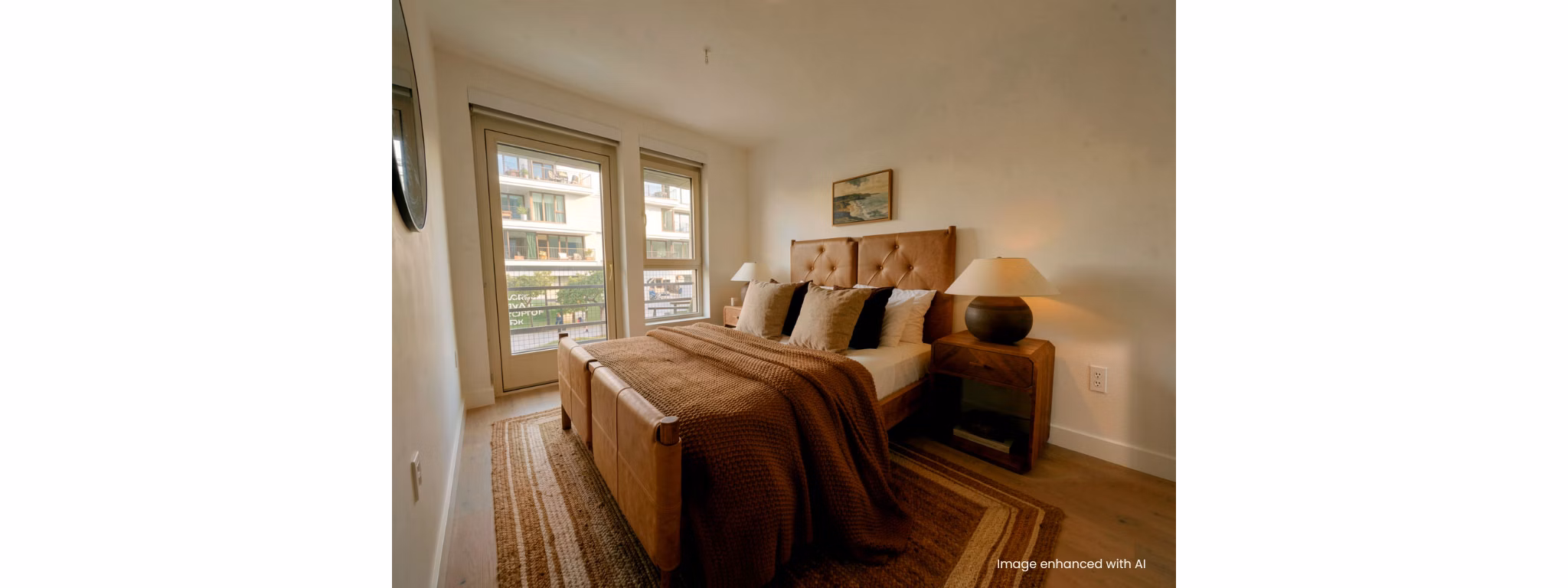 bedroom at 1430 Lincoln Apartments