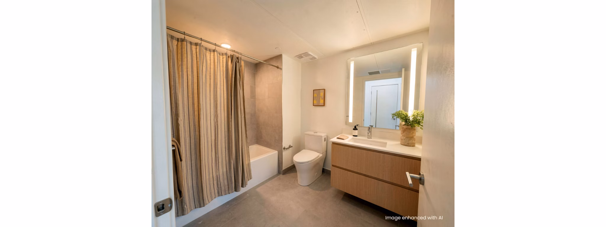 bathroom at 1430 Lincoln Apartments