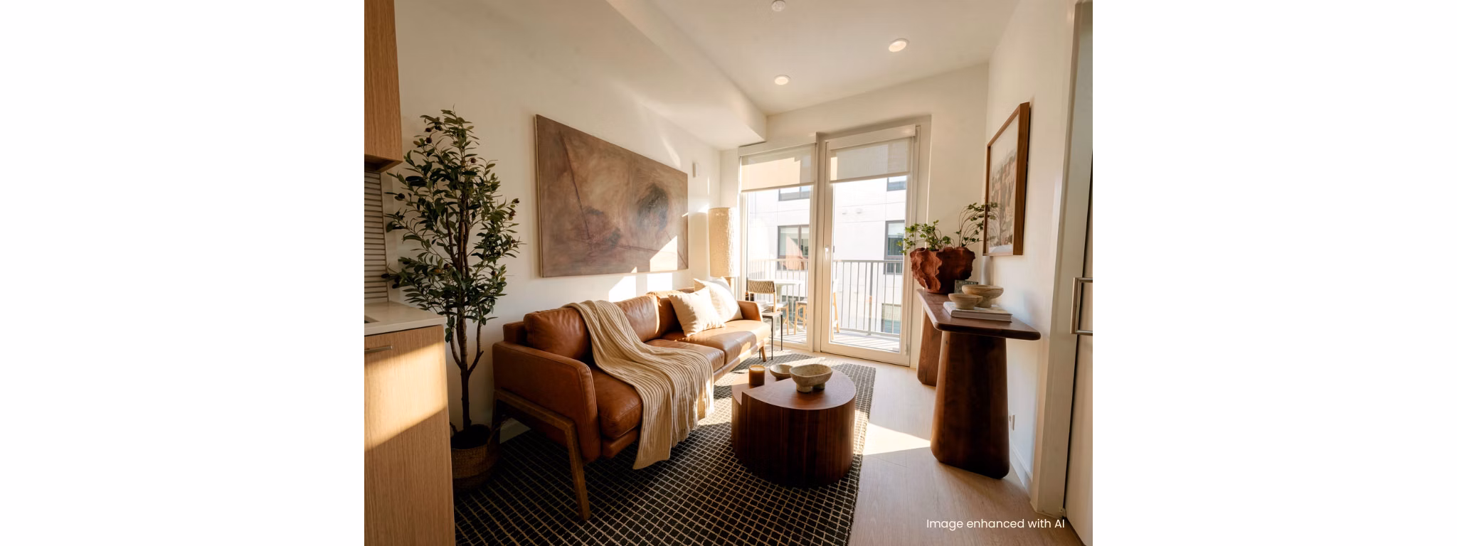living room at 1430 Lincoln Apartments