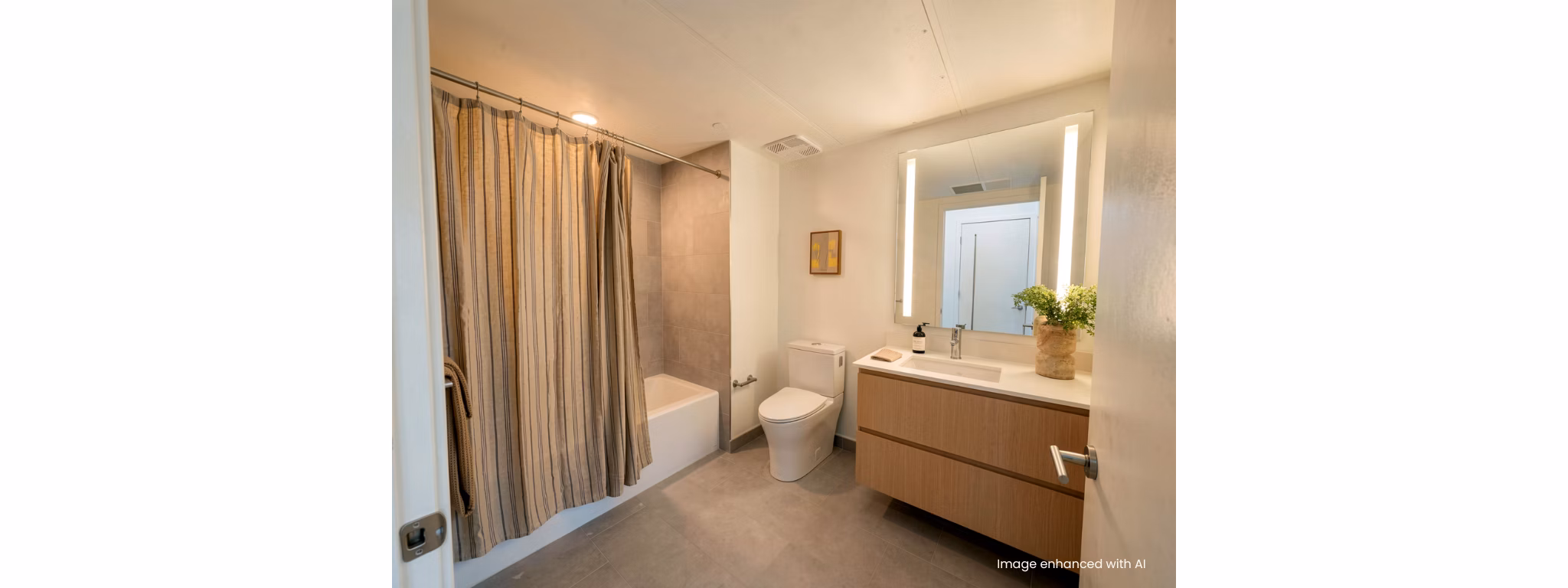 bathroom at 1650 Lincoln Apartments