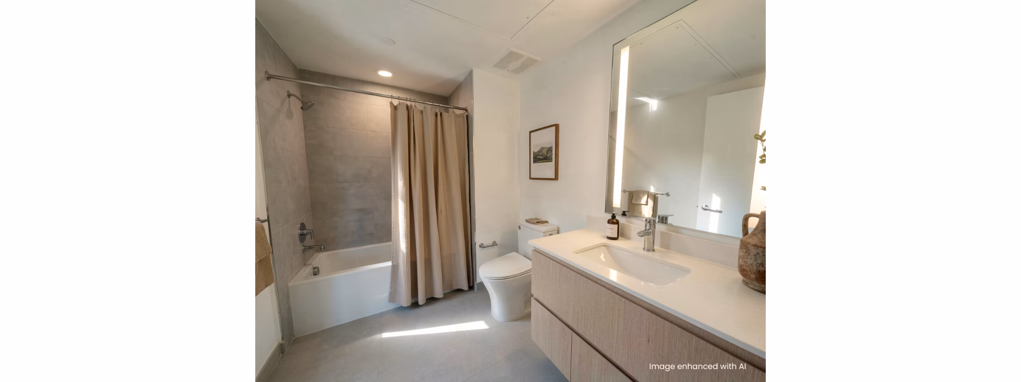bathroom at 1650 Lincoln Apartments