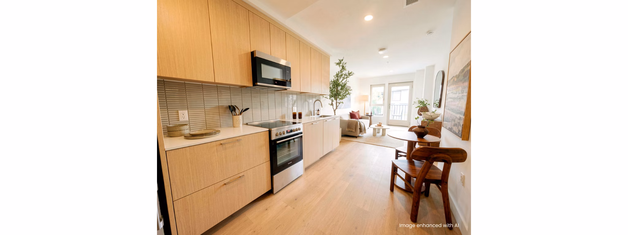 kitchen at 1650 Lincoln Apartments