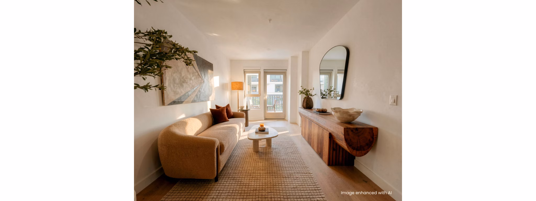 living room at 1650 Lincoln Apartments