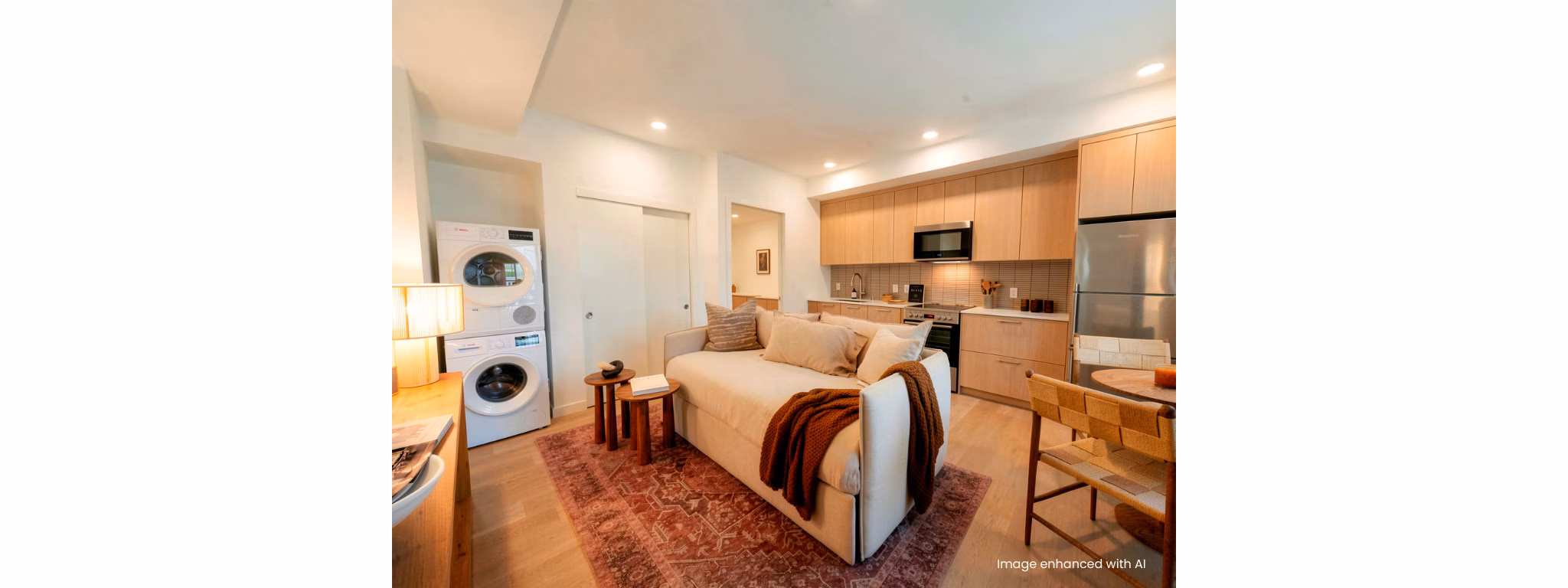 living room at 1650 Lincoln Apartments