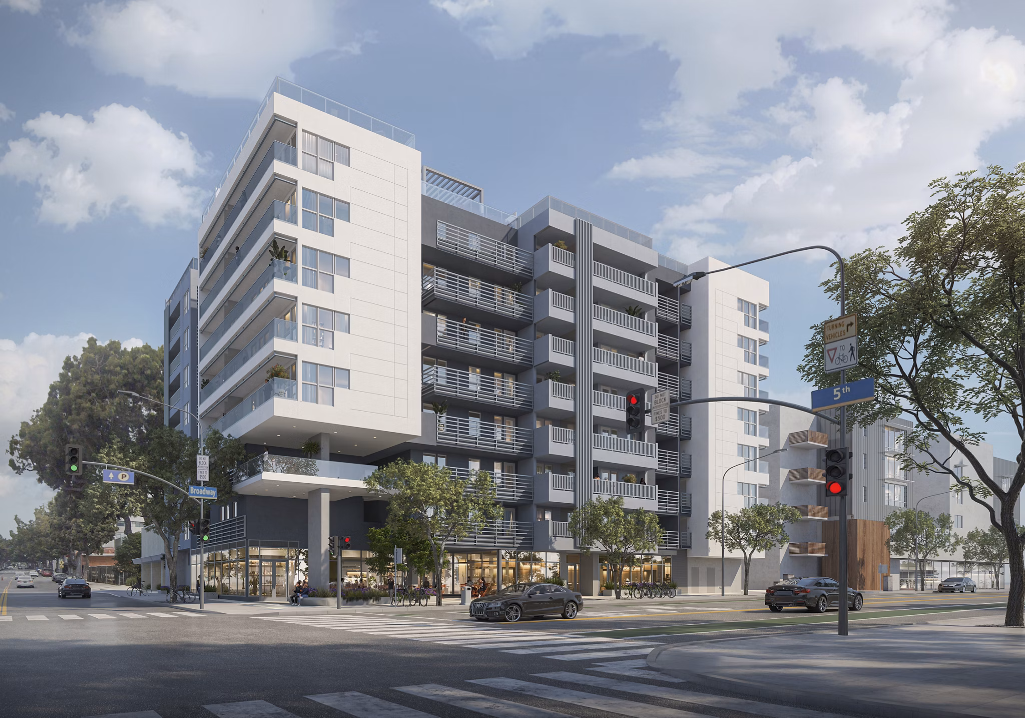 exterior at 501 Broadway Apartments