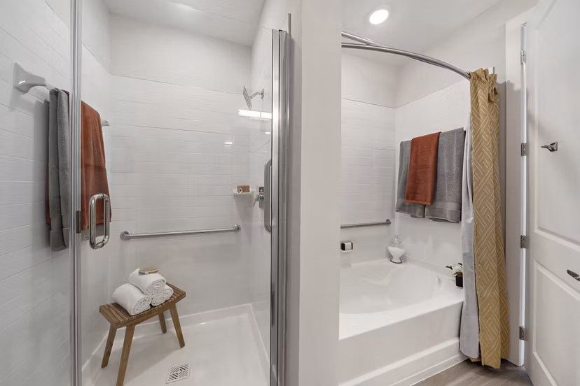 bathroom at Mira at Palmer Ranch Apartments 