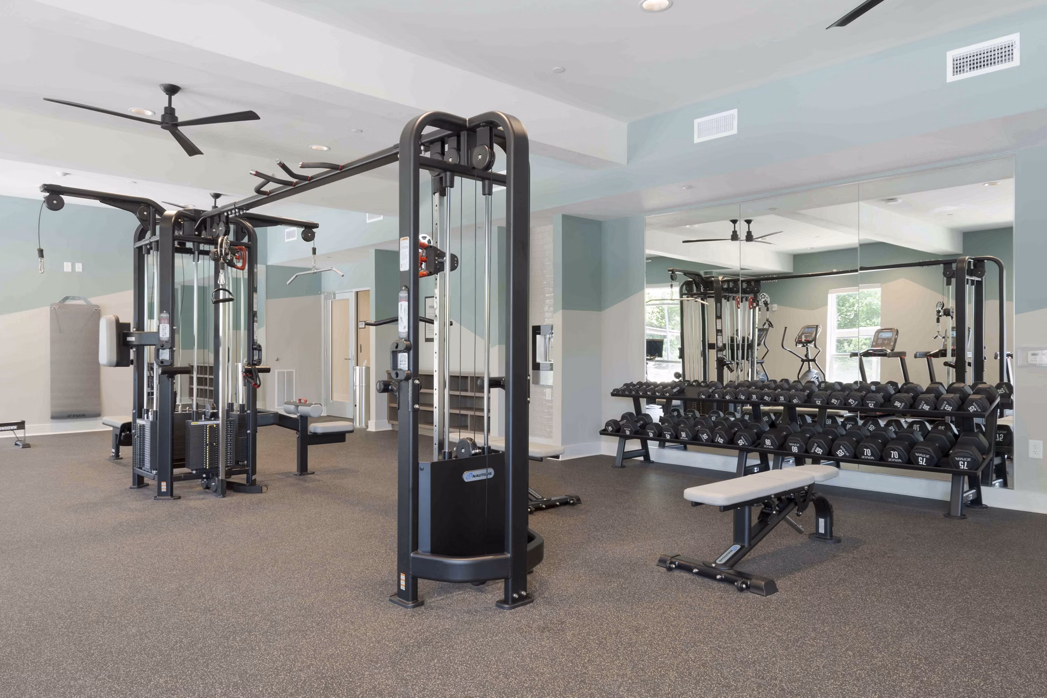 fitness center at Irvington Place Apartments