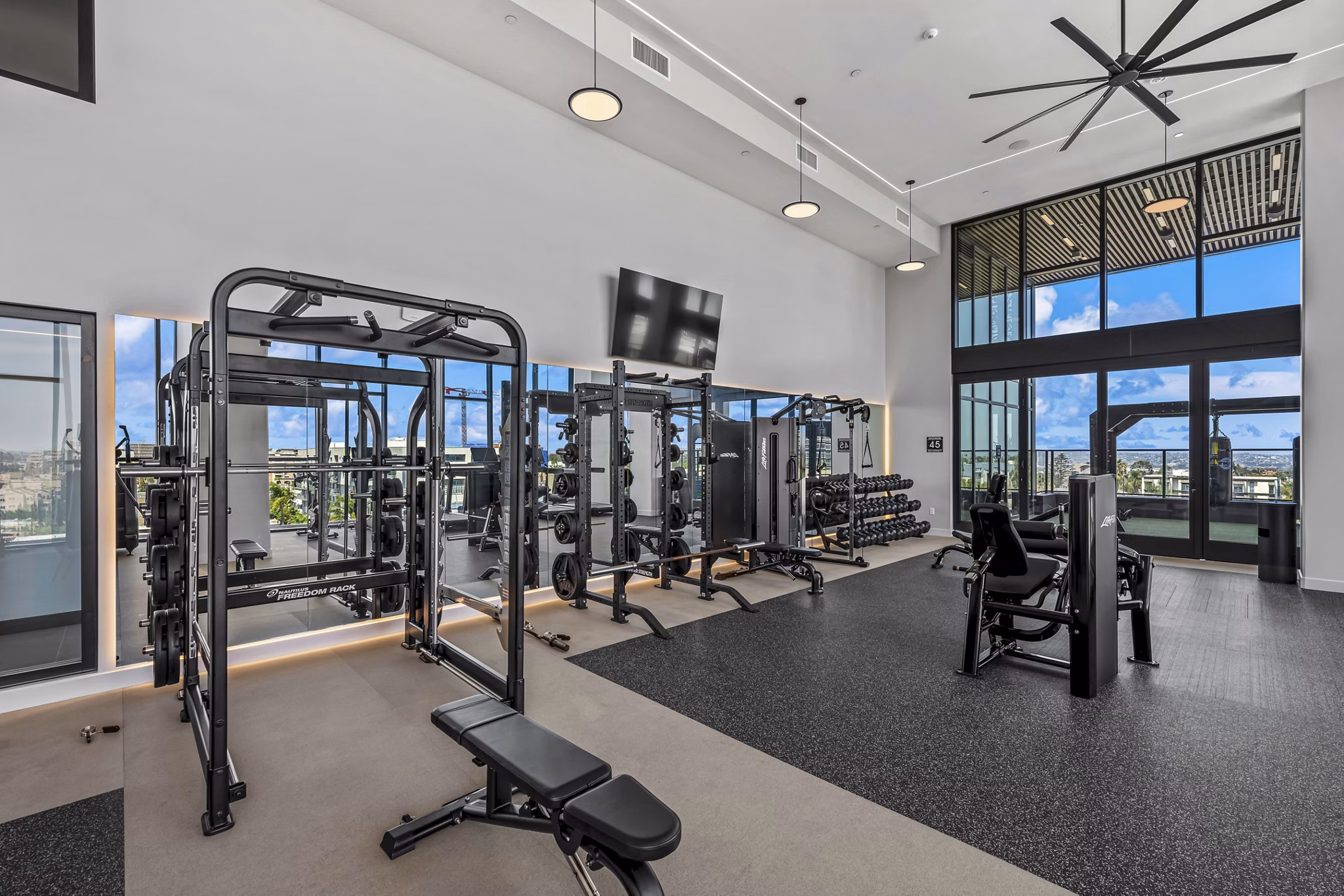 fitness center at Park Summit Apartments