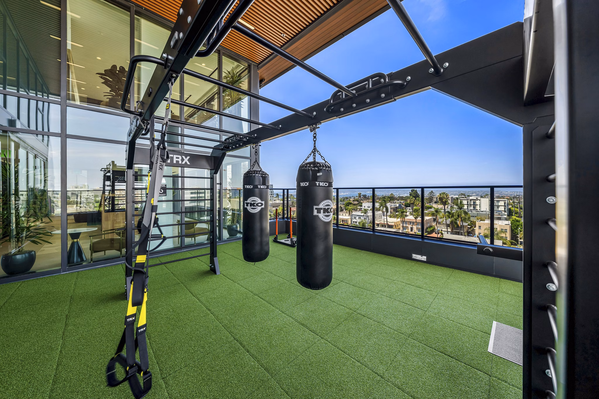 fitness center at Park Summit Apartments