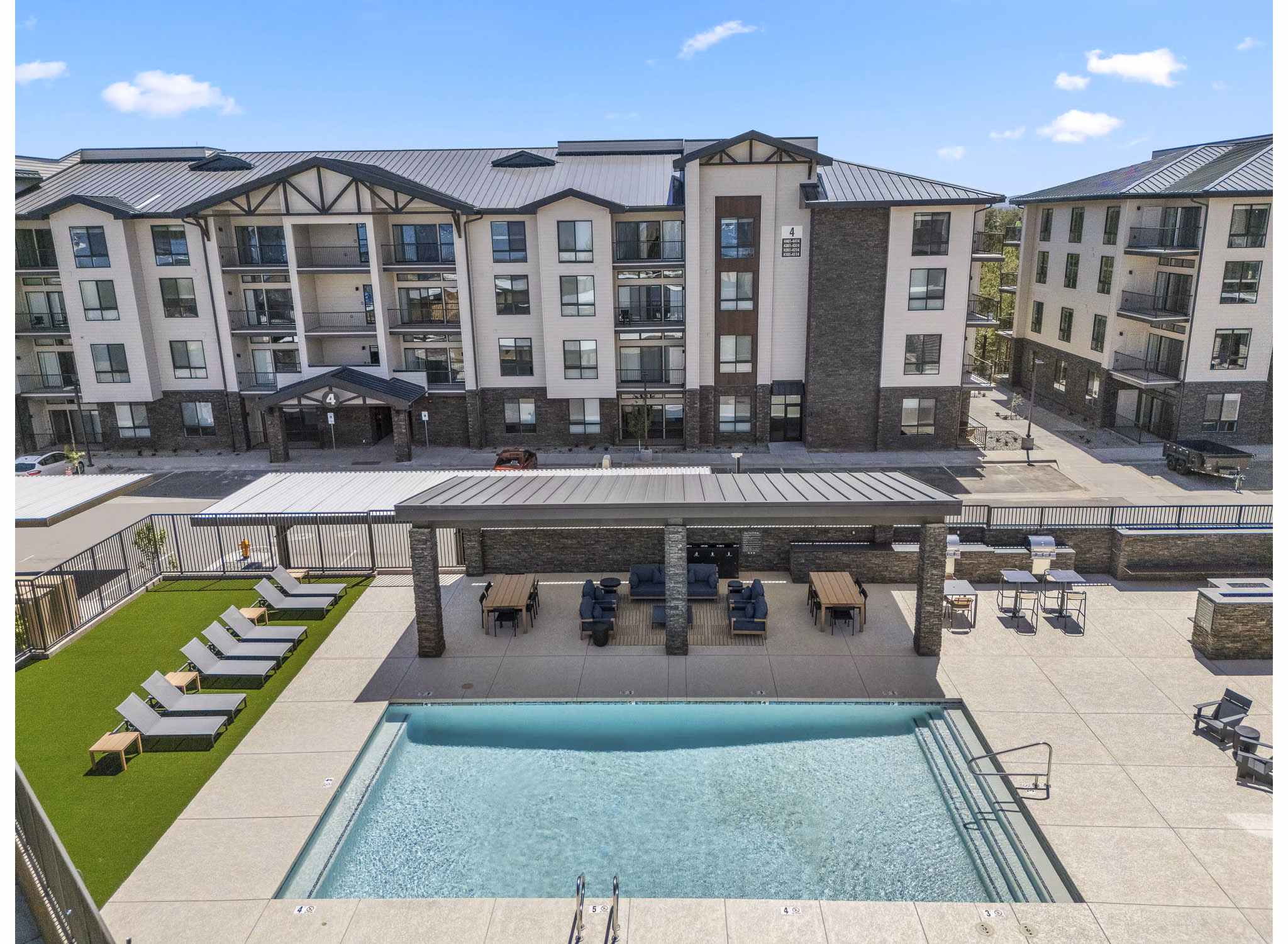 Pool at The Elkwood Apartments