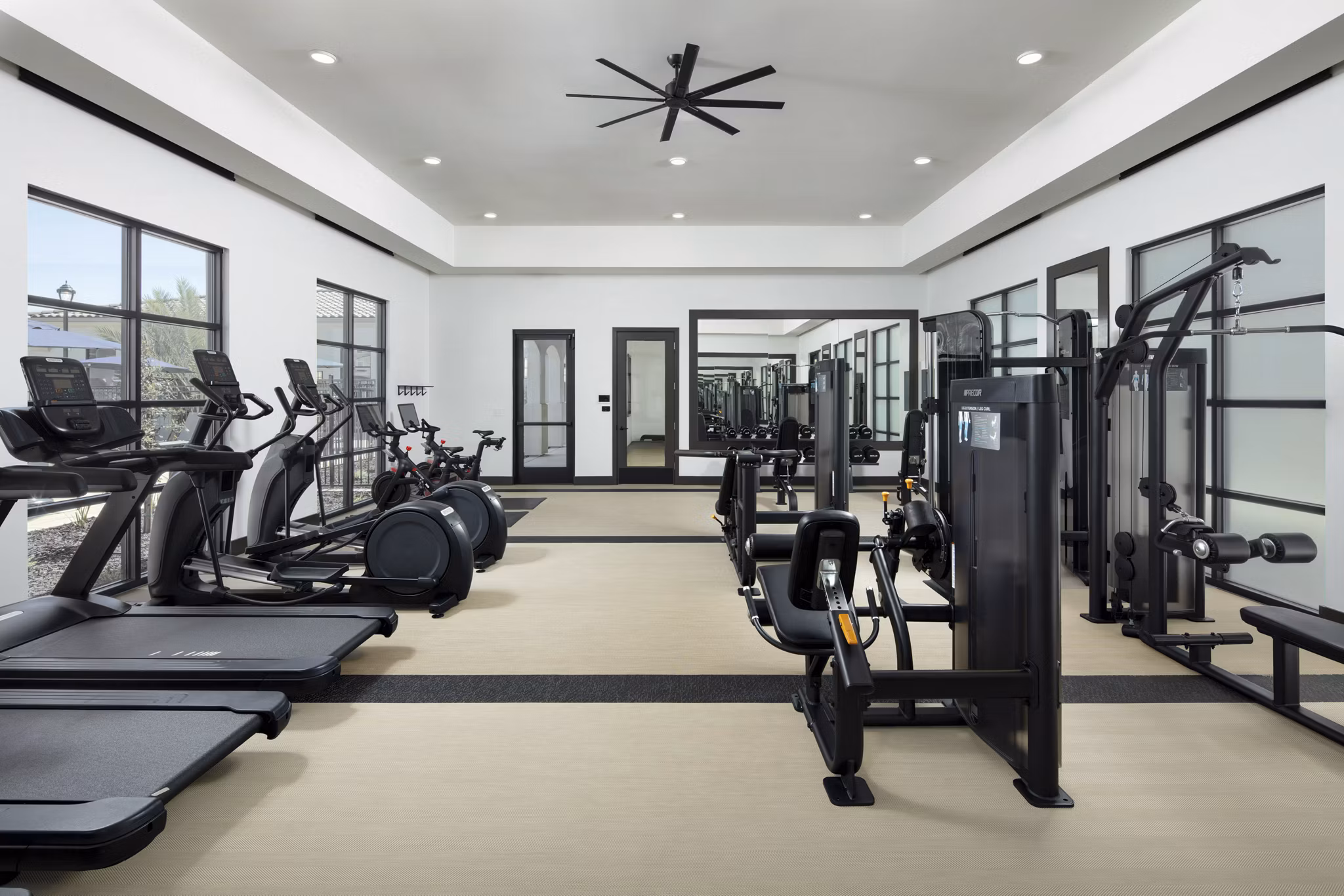 fitness center at Aviara at Mountain House Apartments