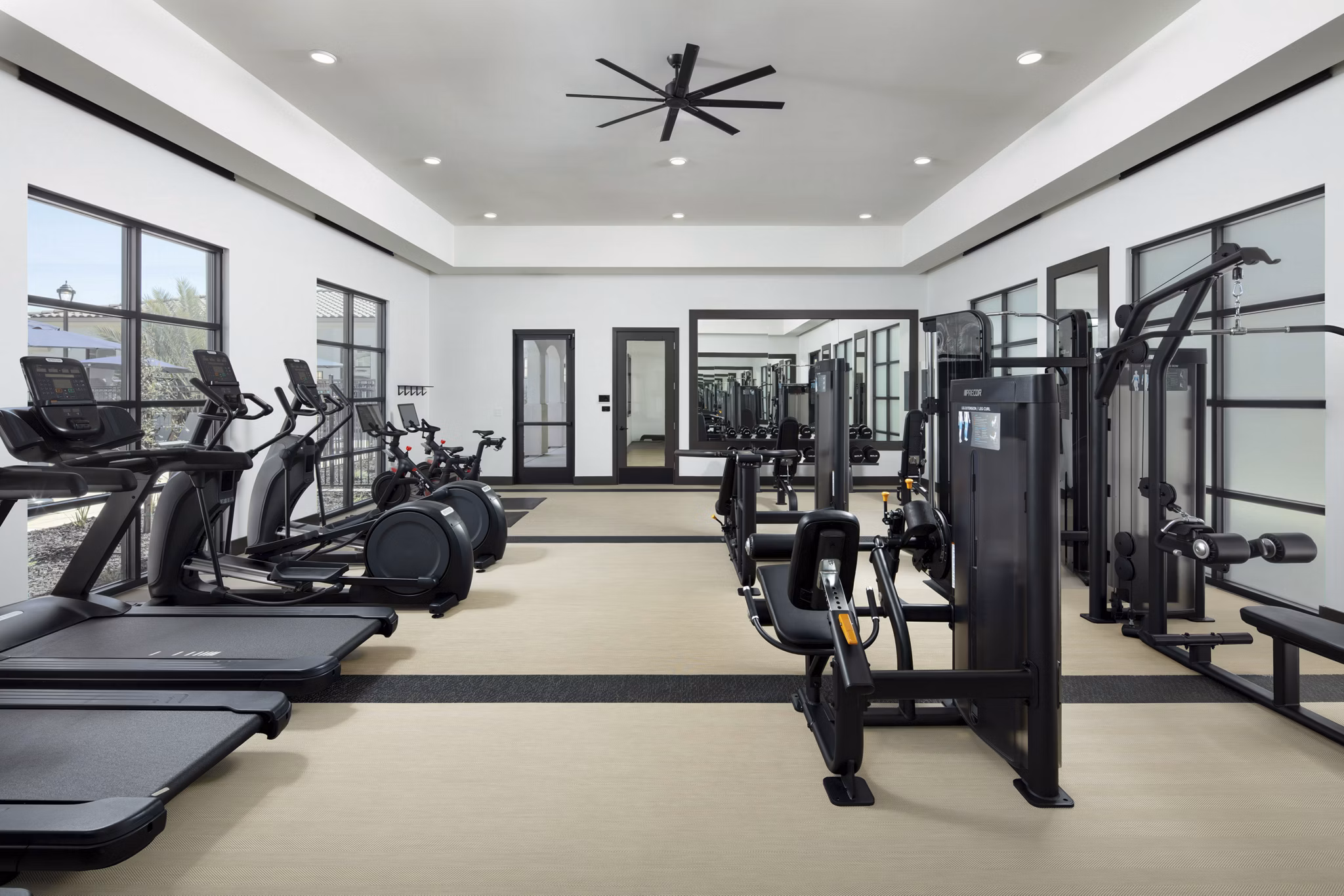 fitness center at Aviara at Mountain House Apartments