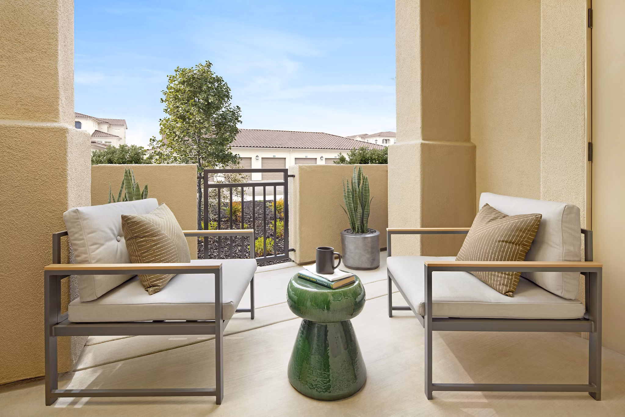 patio at Aviara at Mountain House Apartments