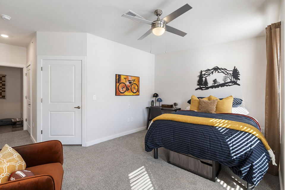 bedroom at Vanguard Apartments