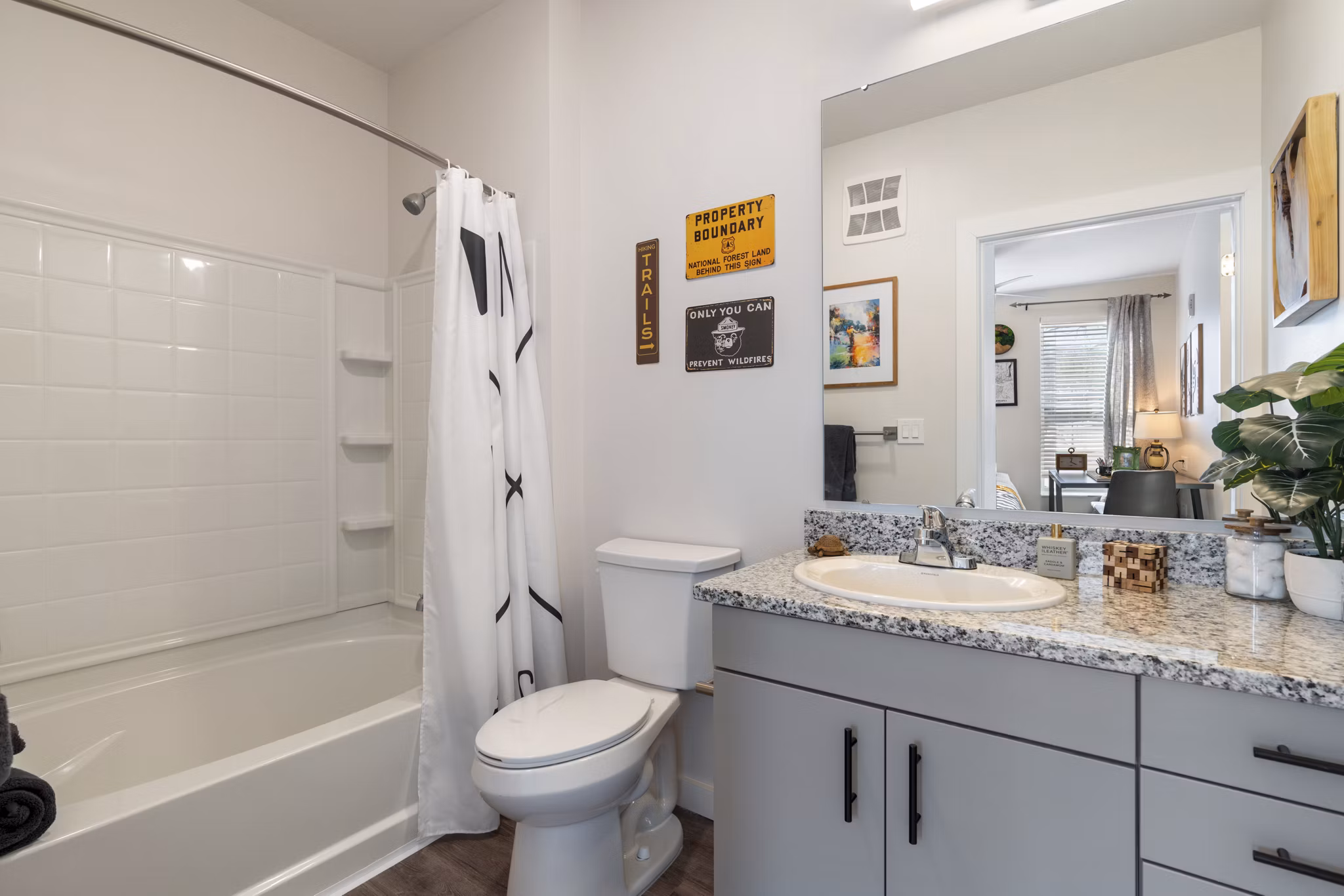 bathroom at Vanguard Apartments