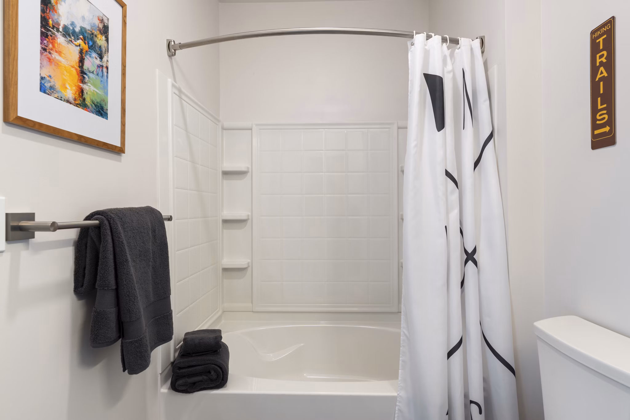 bathroom at Vanguard Apartments