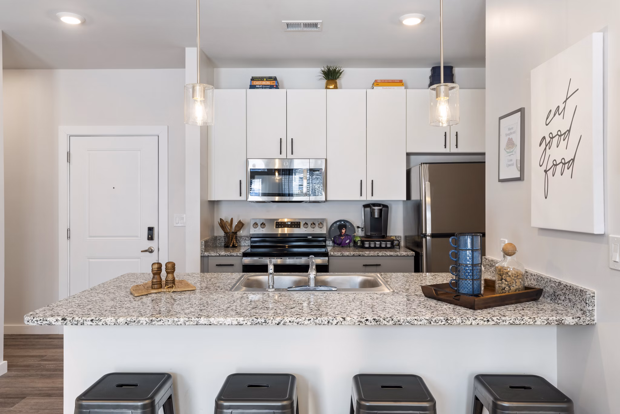 kitchen at Vanguard Apartments