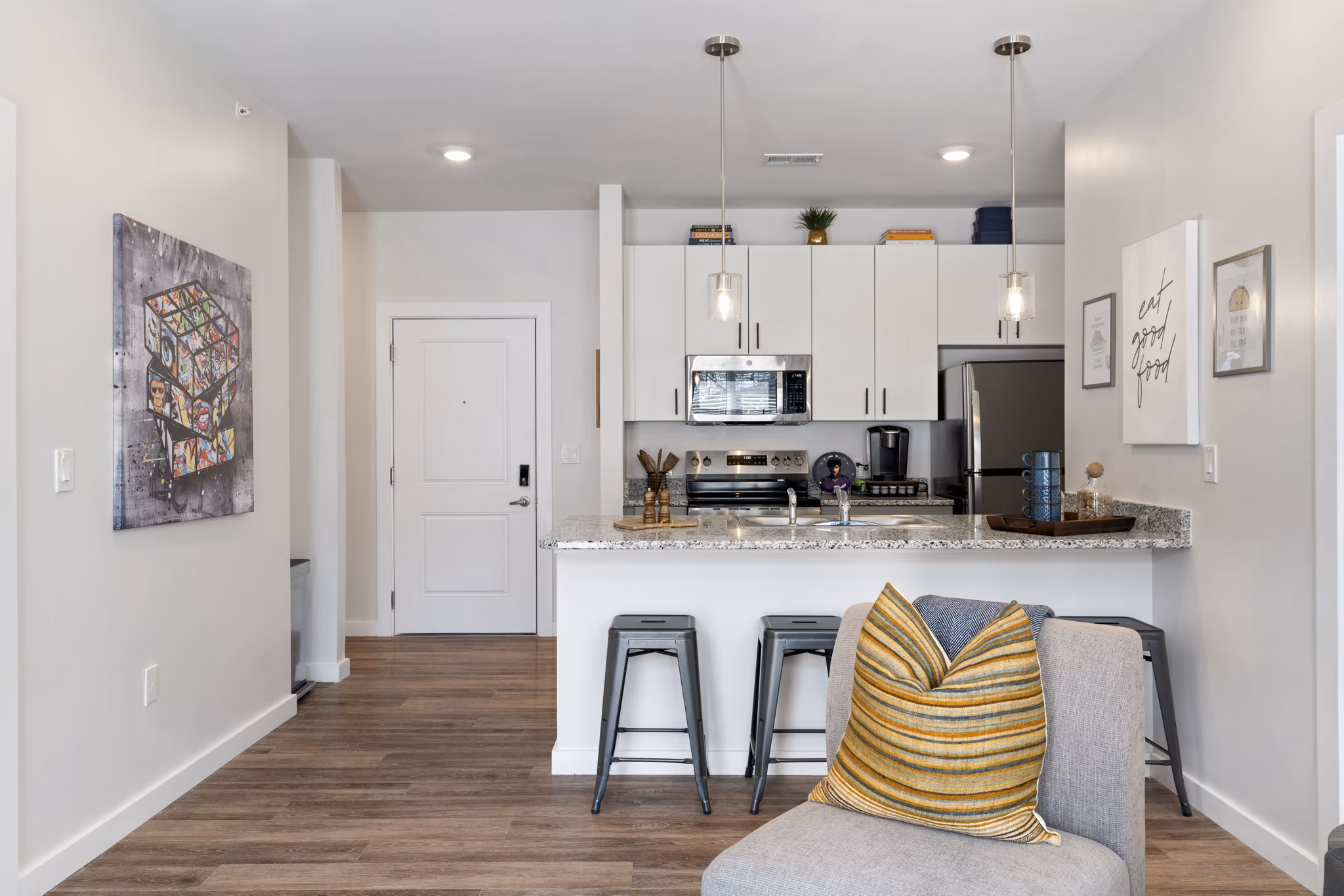 kitchen at Vanguard Apartments