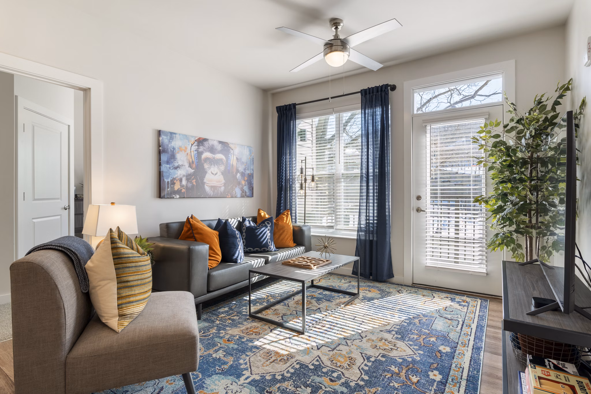 living room at Vanguard Apartments