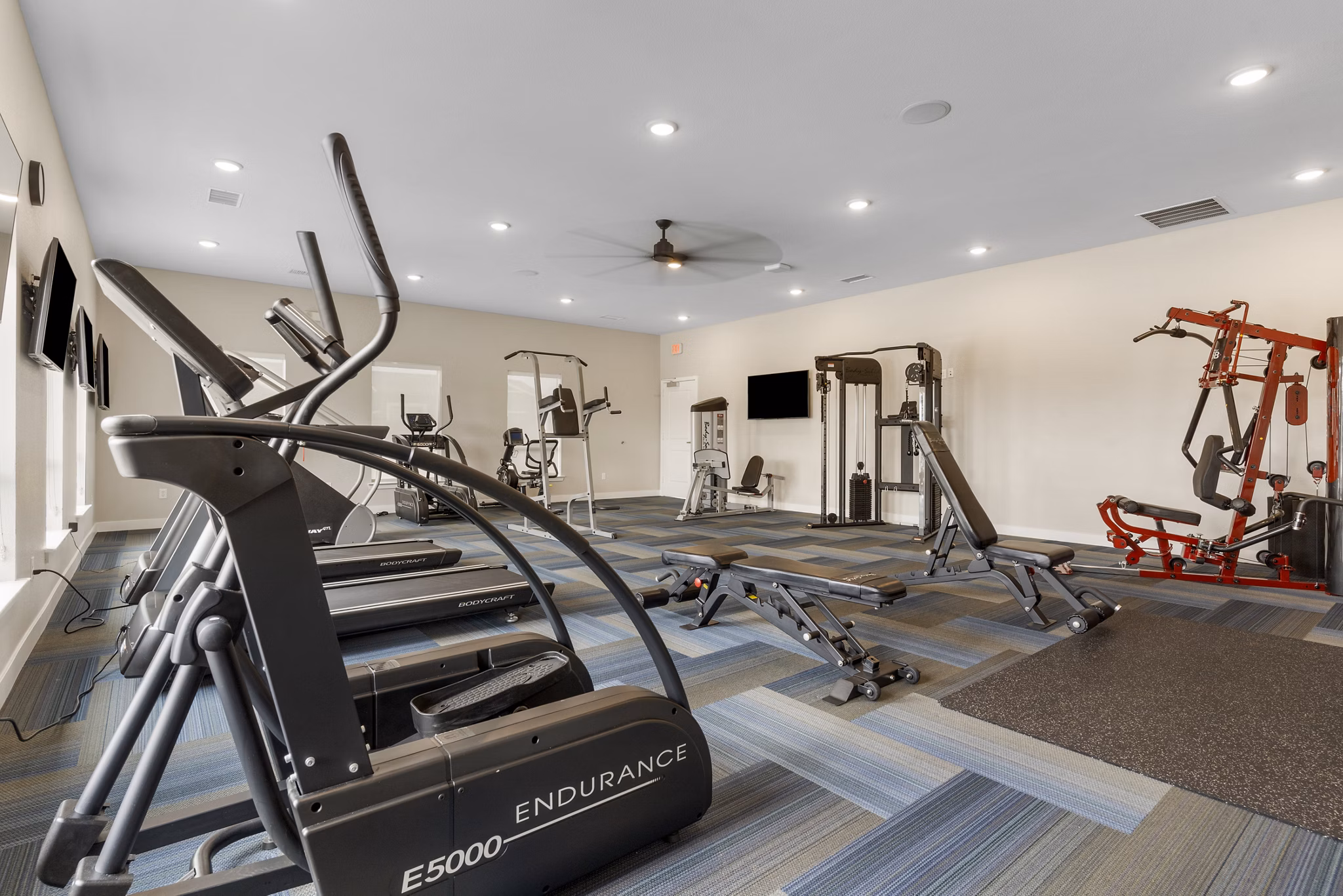fitness center at Trulo Homes Jenks Apartments
