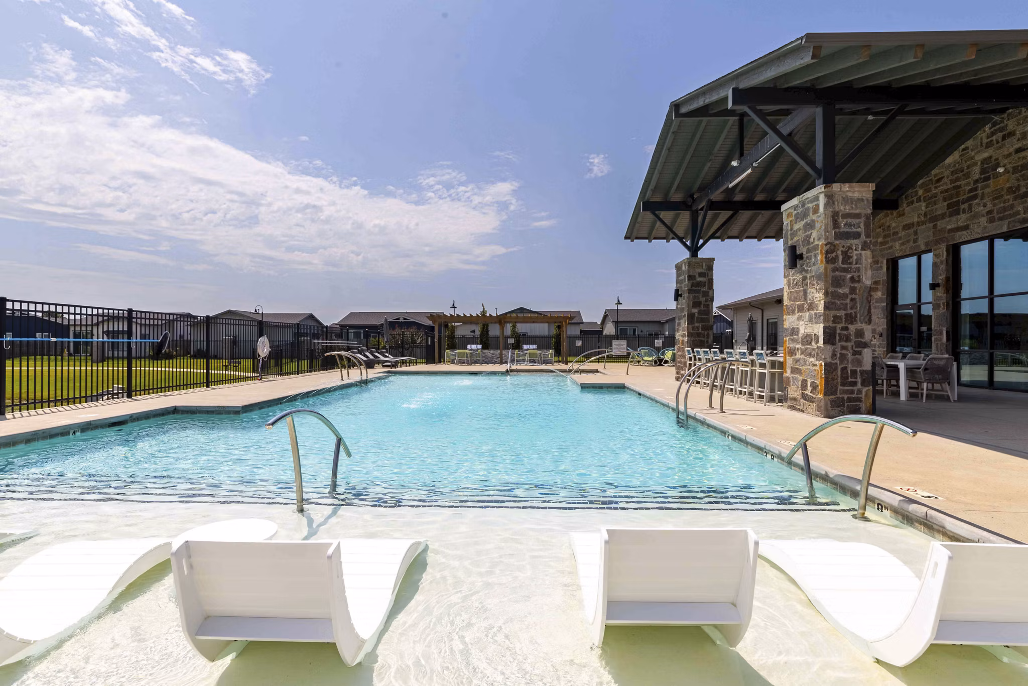 pool at Meadow + Main Apartments