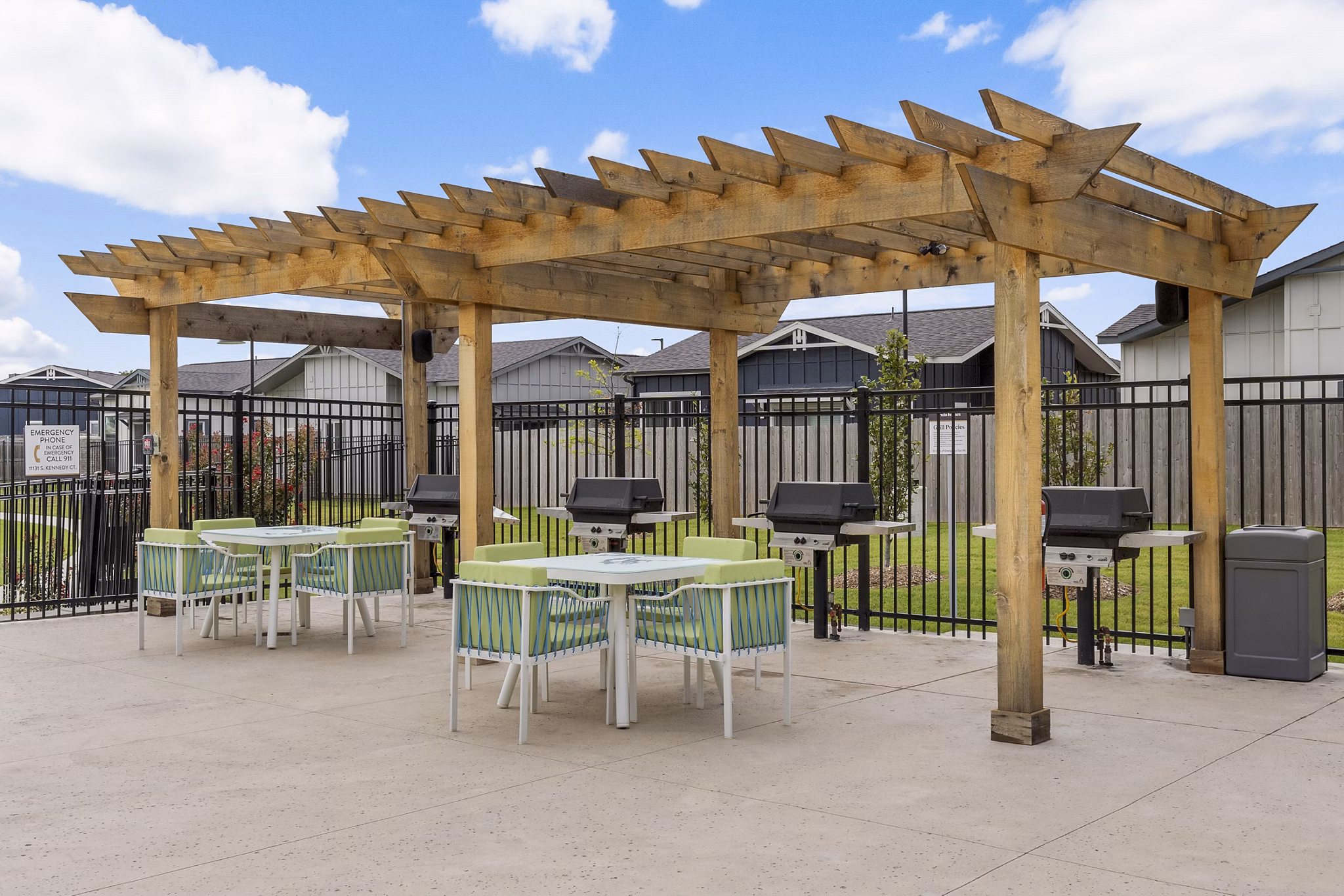 grill area at Trulo Homes Jenks Apartments