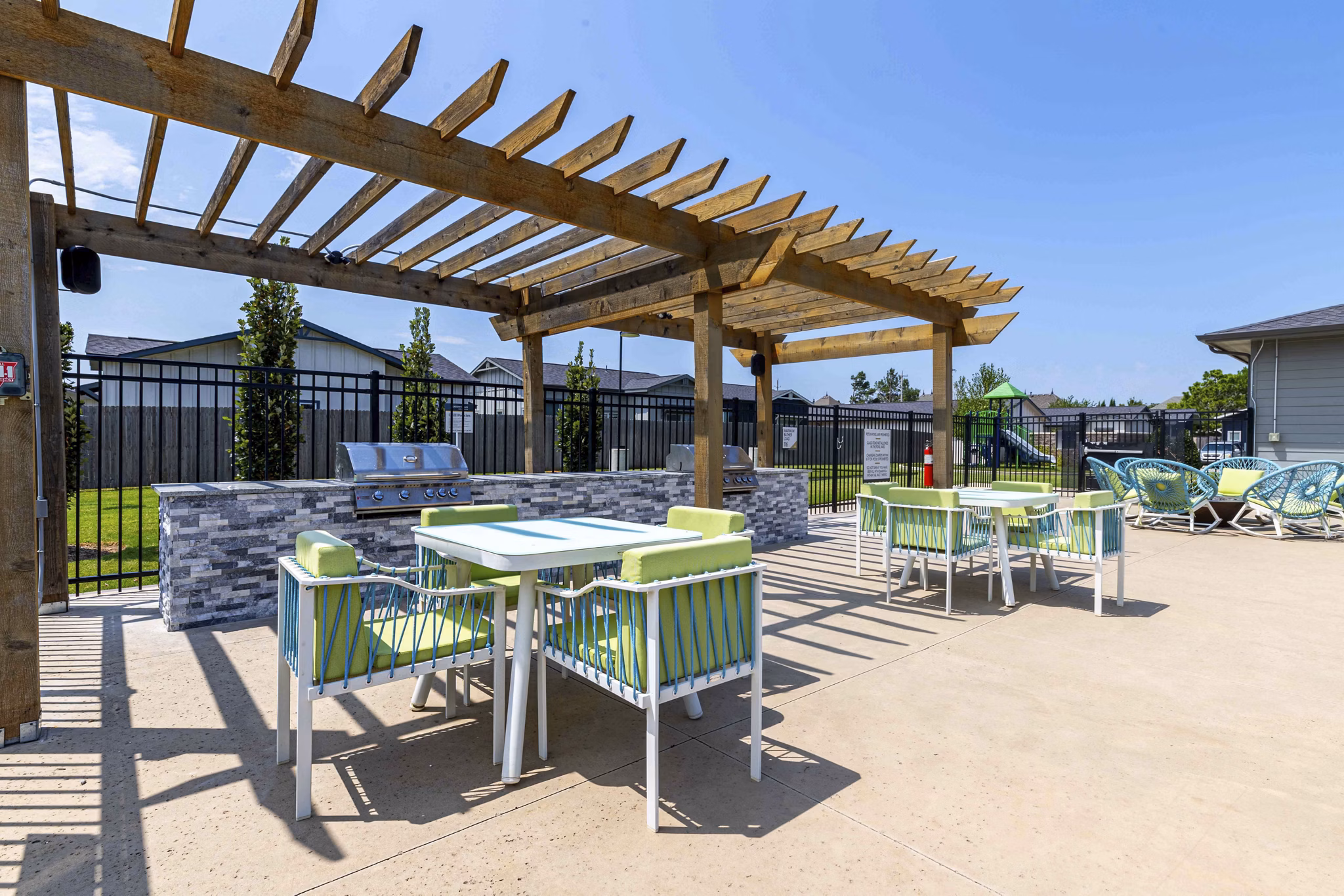 fire pit at Meadow + Main Apartments