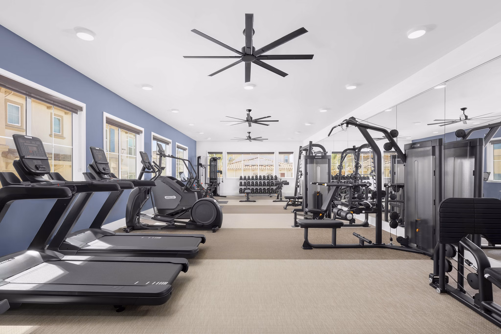 fitness center at Vida at Mountain House Apartments