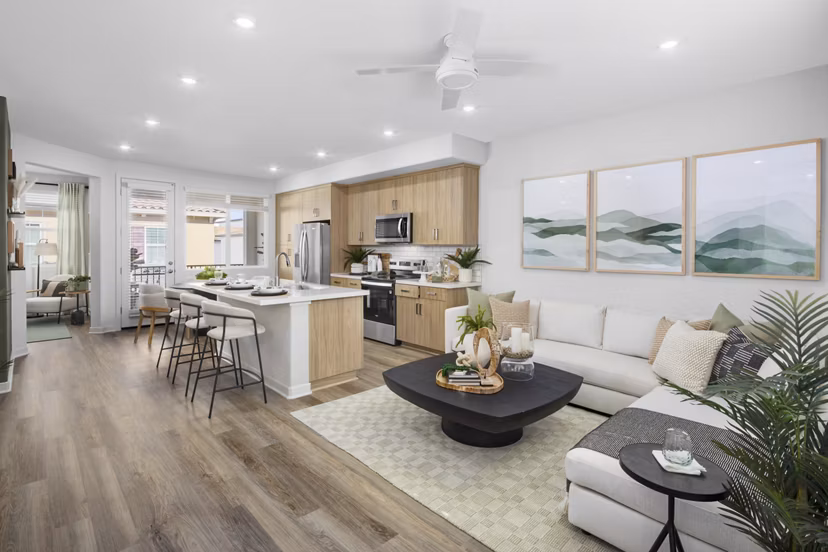 living room at Vida at Mountain House Apartments
