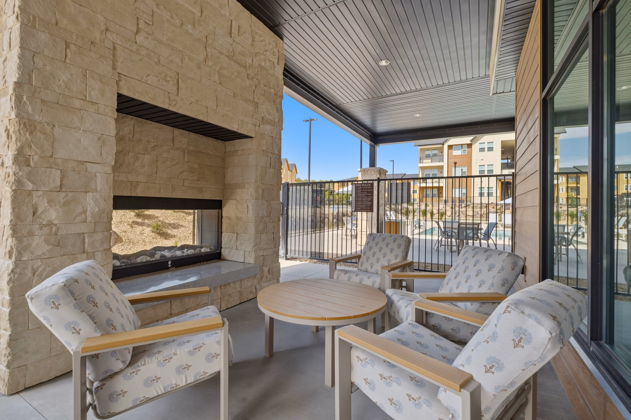 Patio at The Henley Apartments