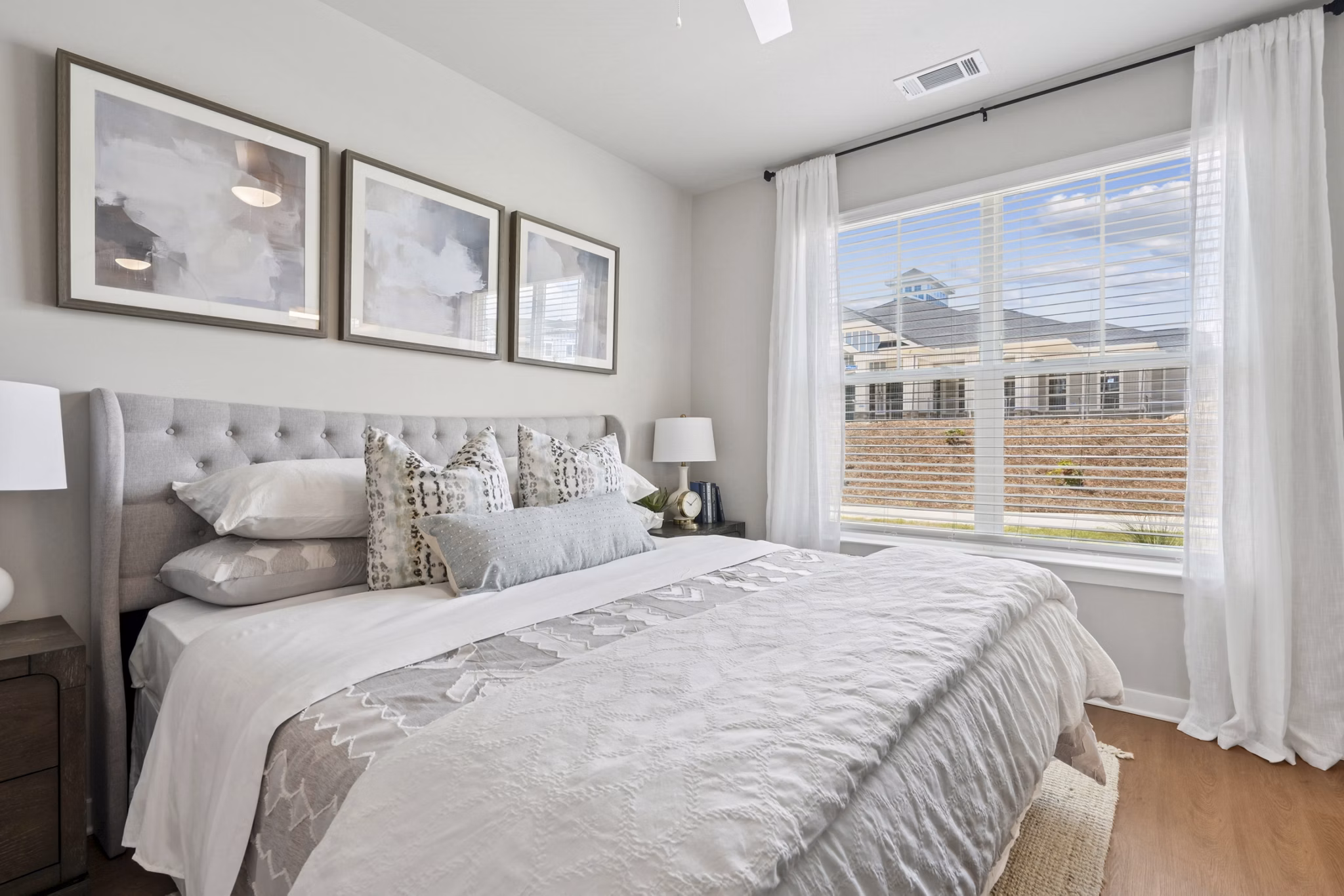 bedroom at The One at Montgomery Apartments