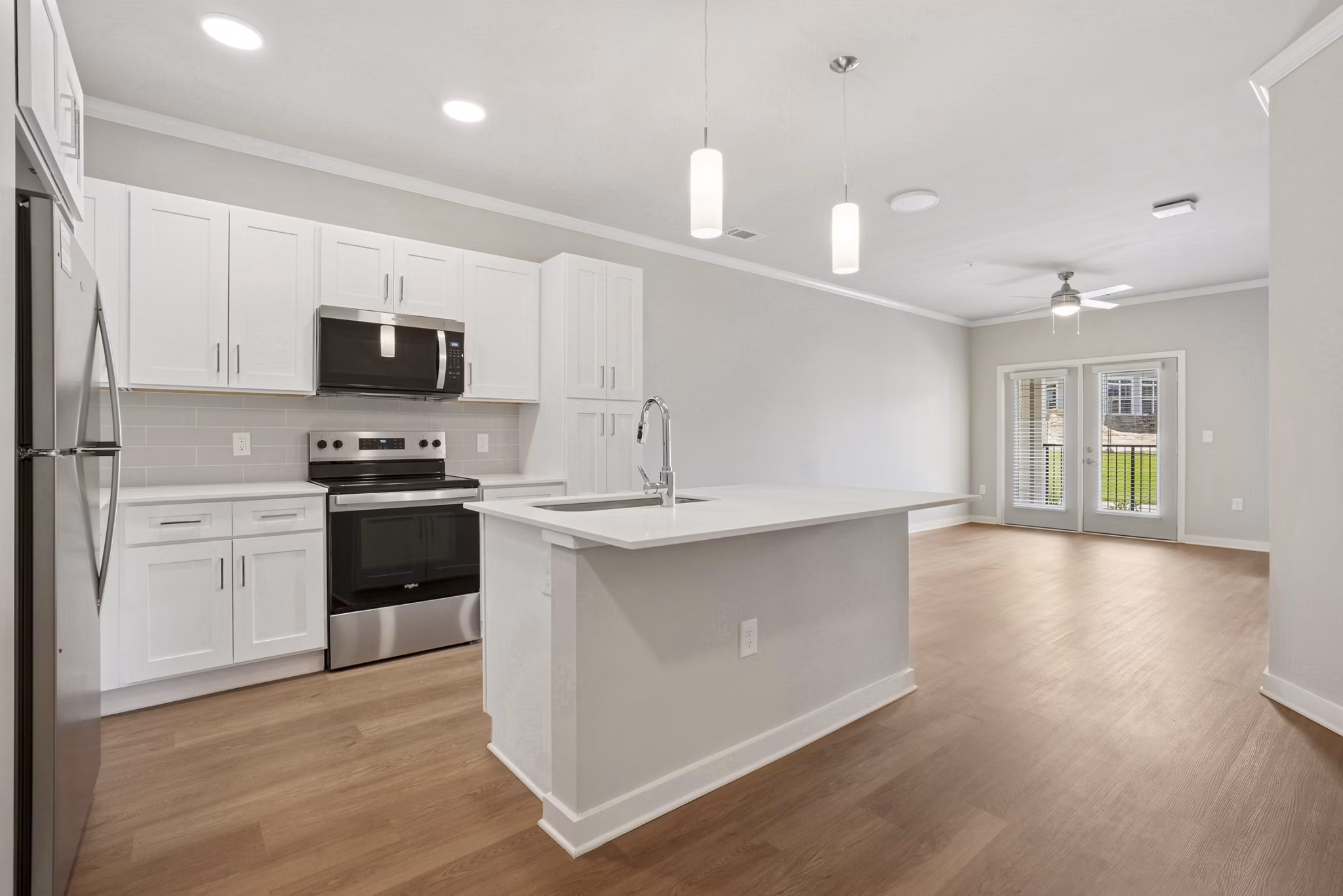 kitchen at The One at Montgomery Apartments