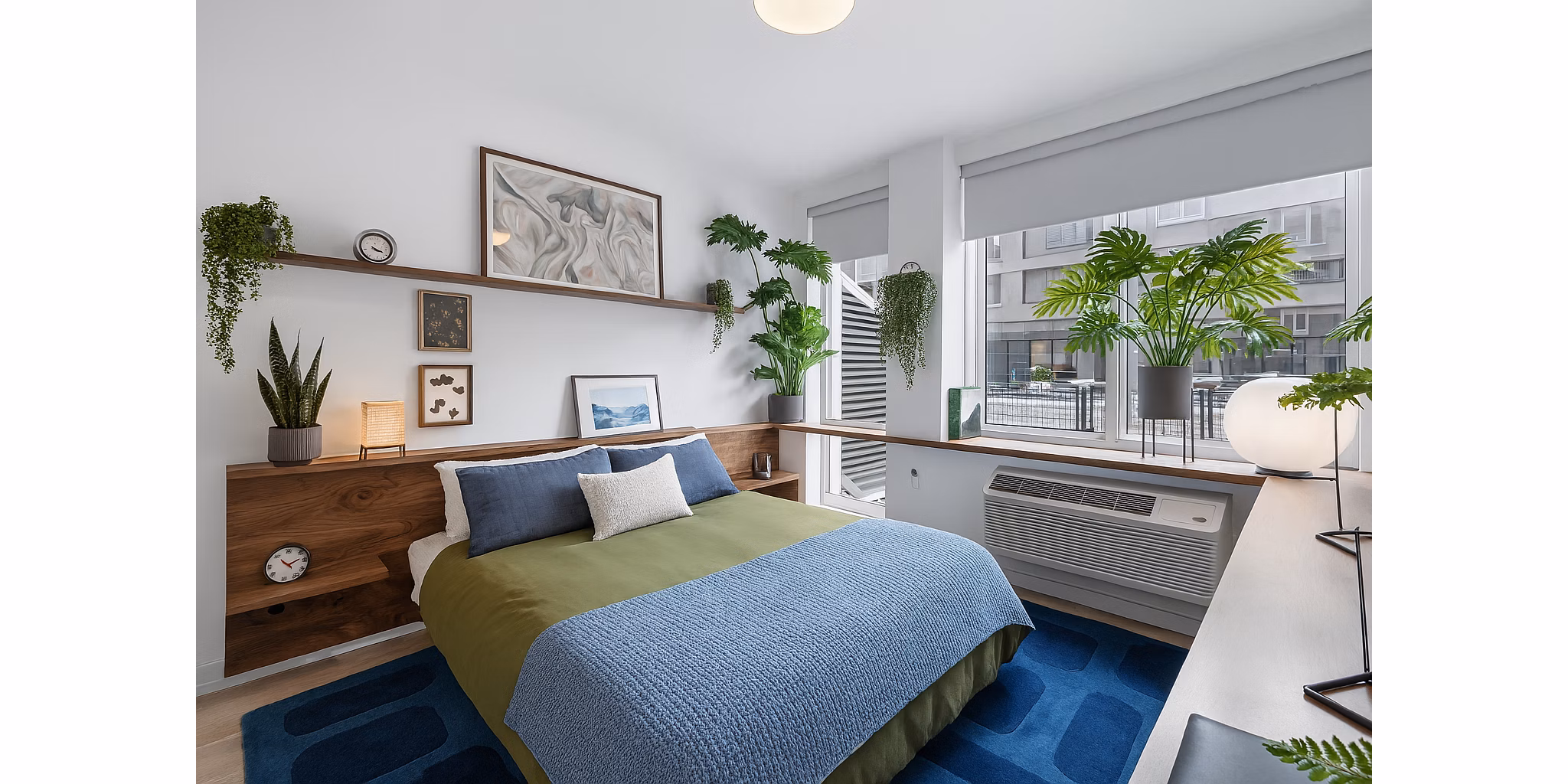 bedroom at West Side Square Apartments