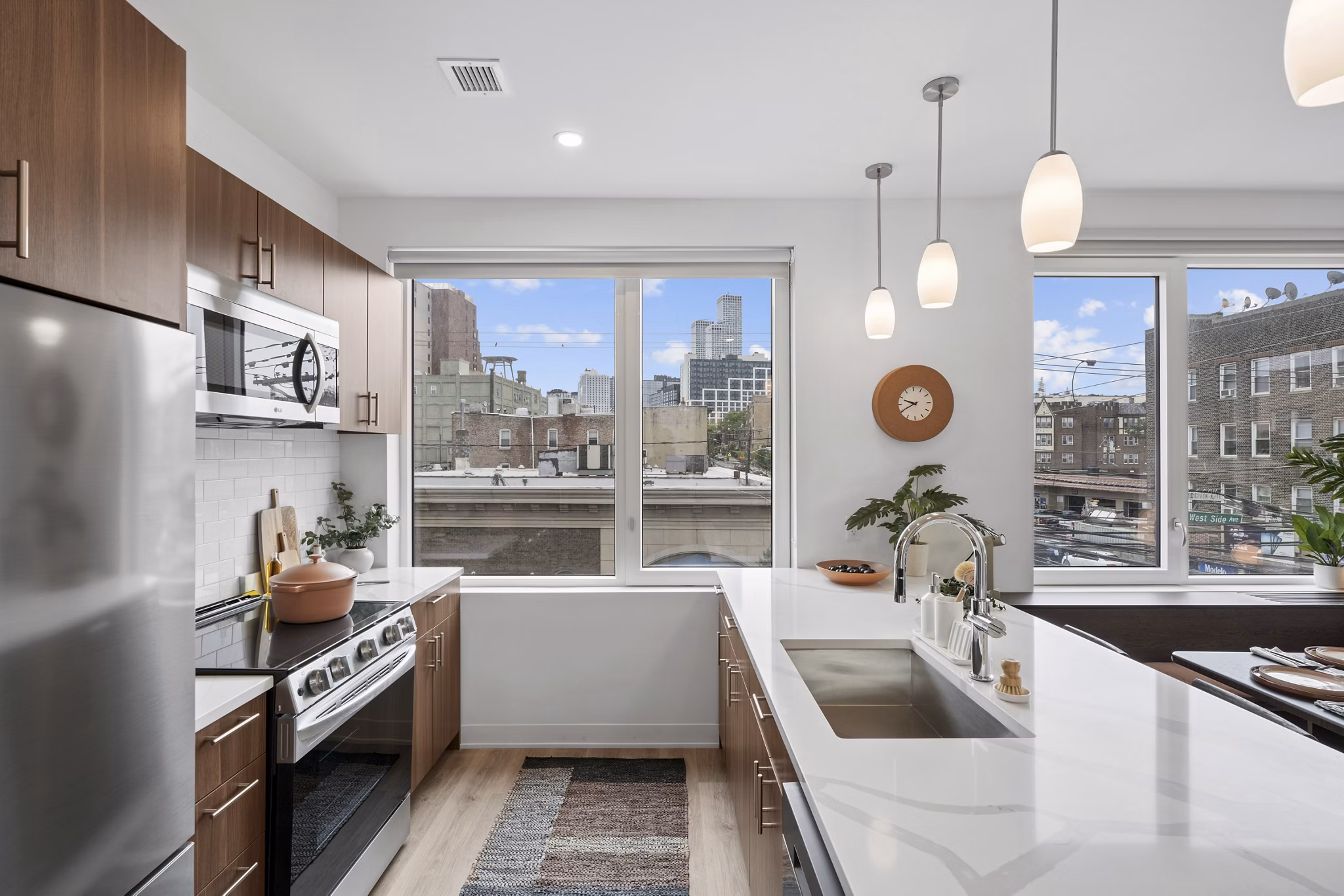 kitchen at West Side Square Apartments