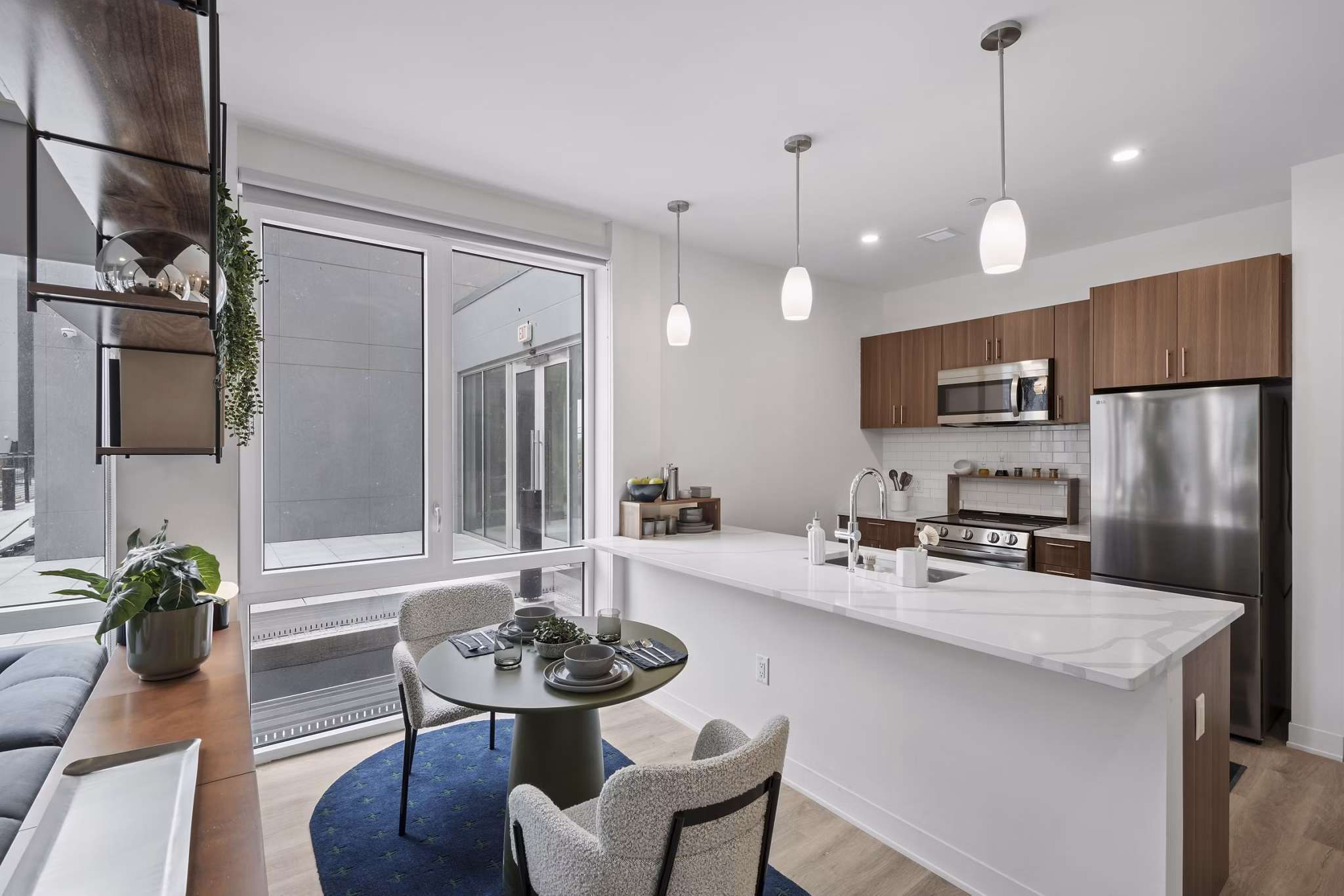 kitchen at West Side Square Apartments