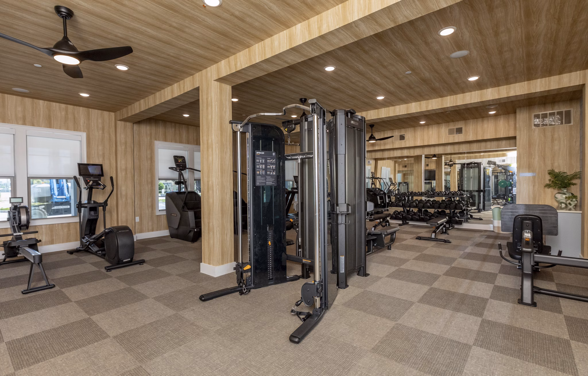 fitness center at Waterline Apartments
