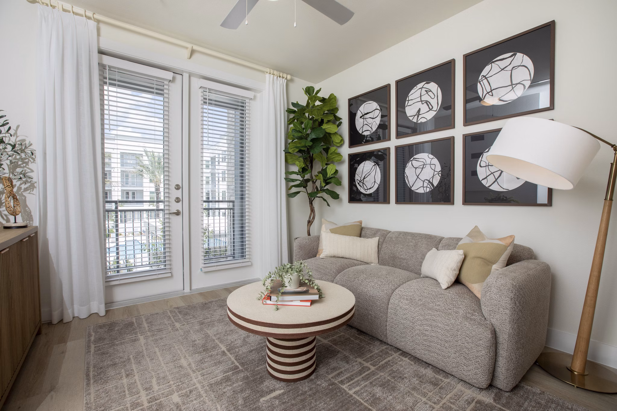 living room at Waterline Apartments