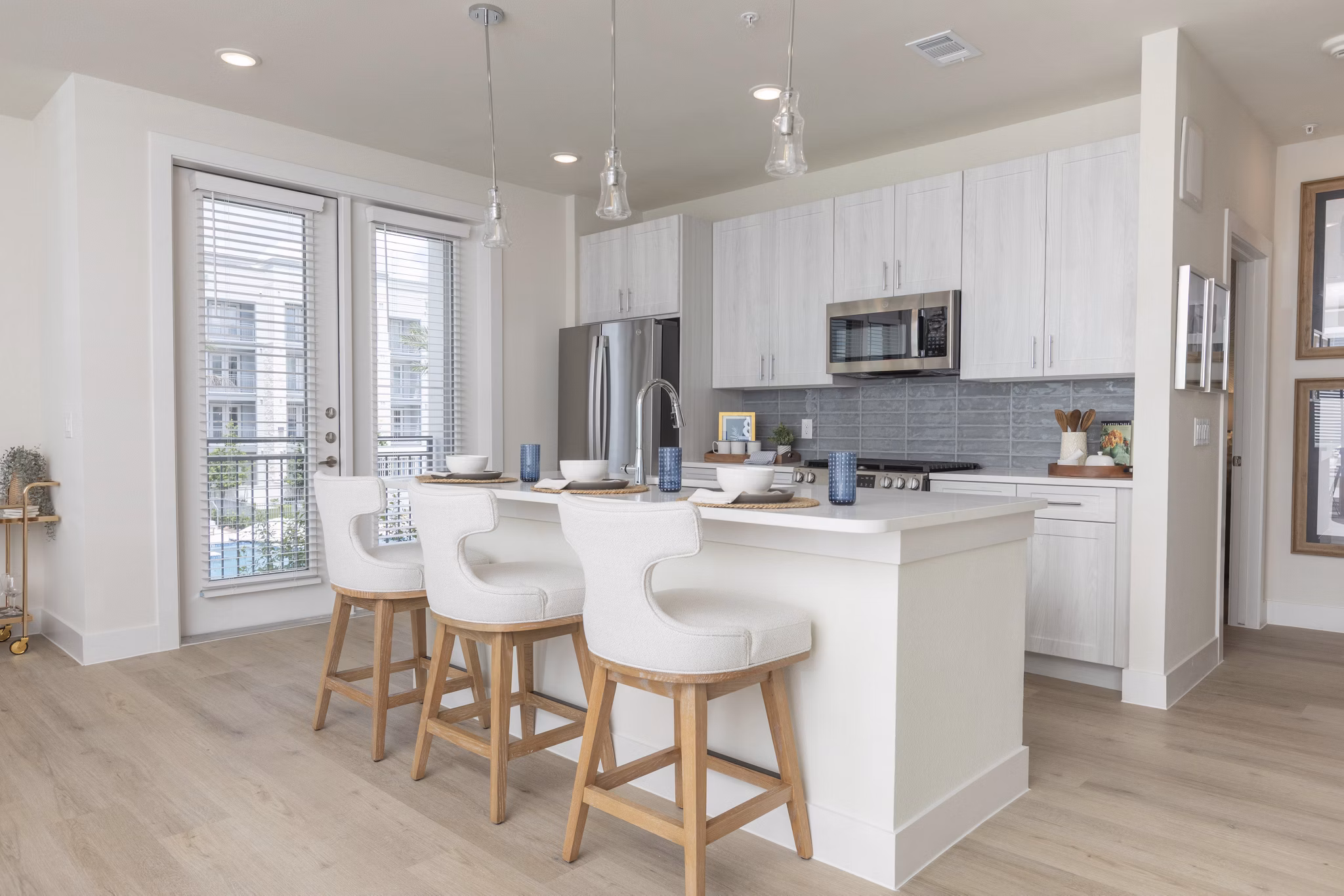 living room at Waterline Apartments