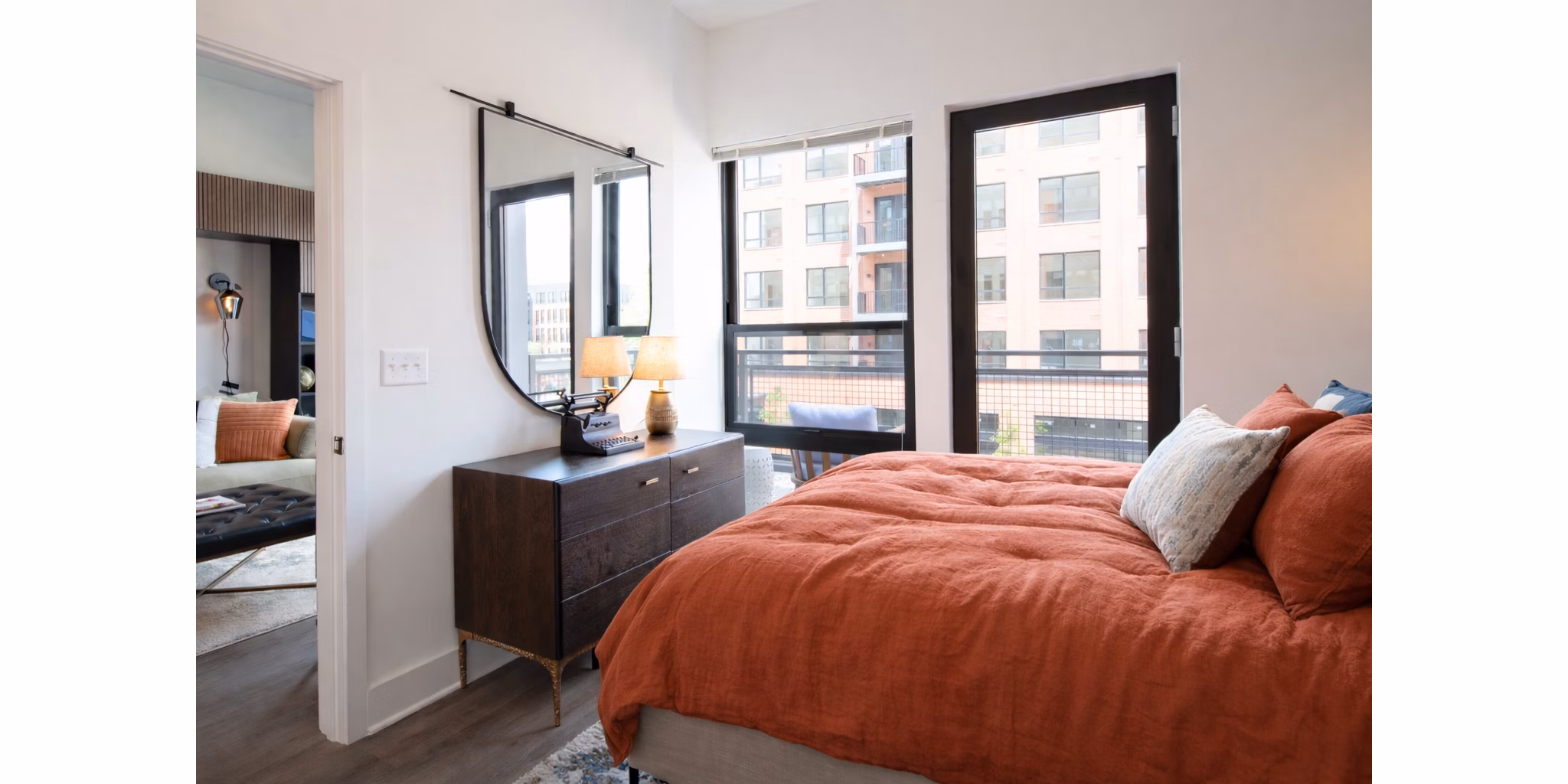 bedroom at The Hartley Apartments