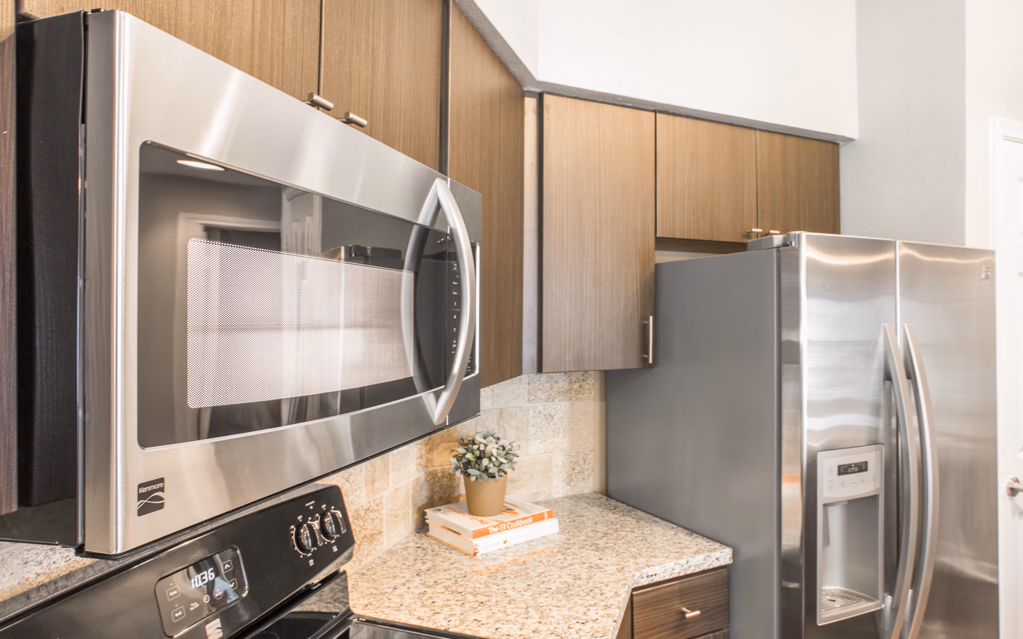 kitchen at Elle At The Medical Center Apartments