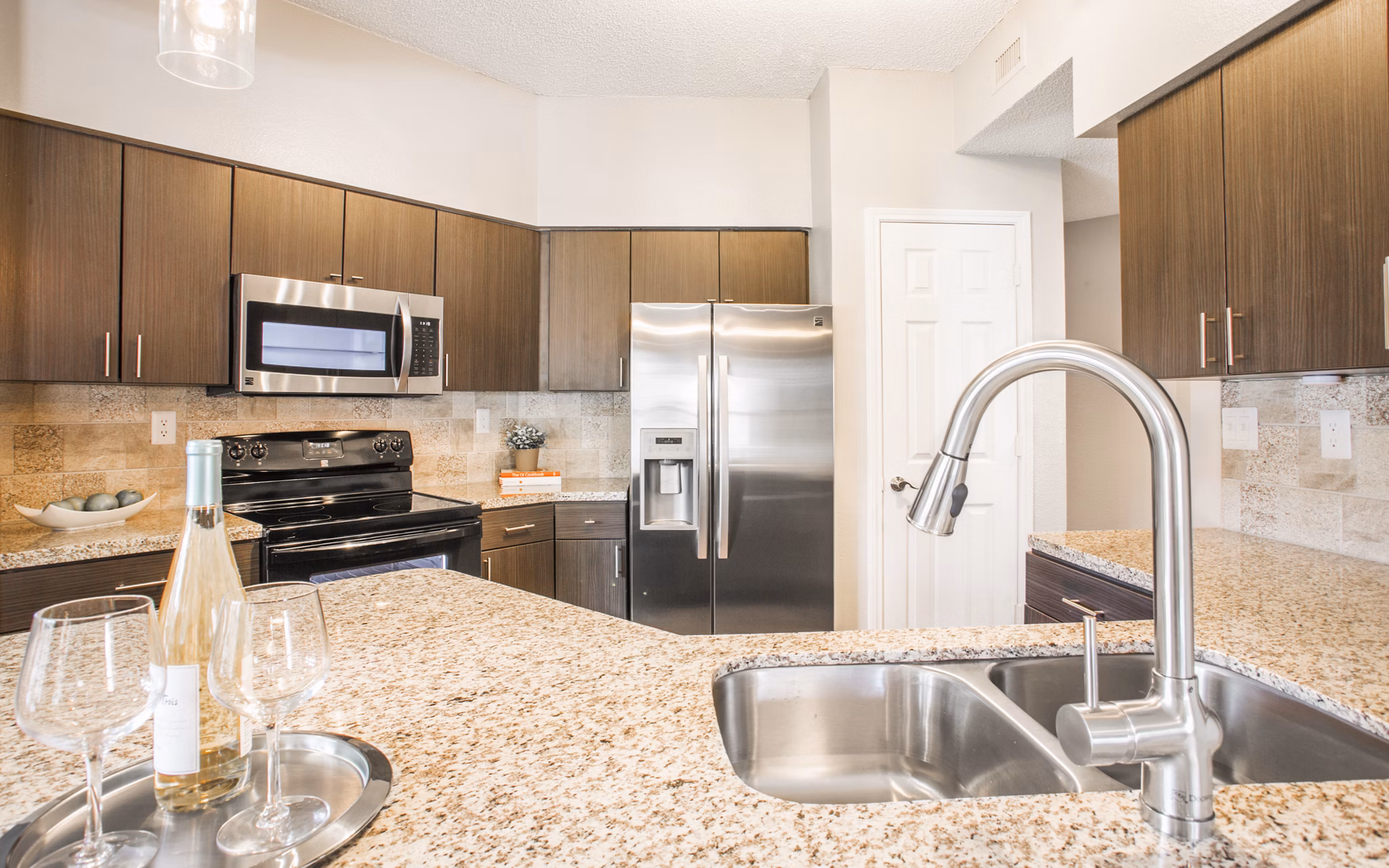 kitchen at Elle At The Medical Center Apartments