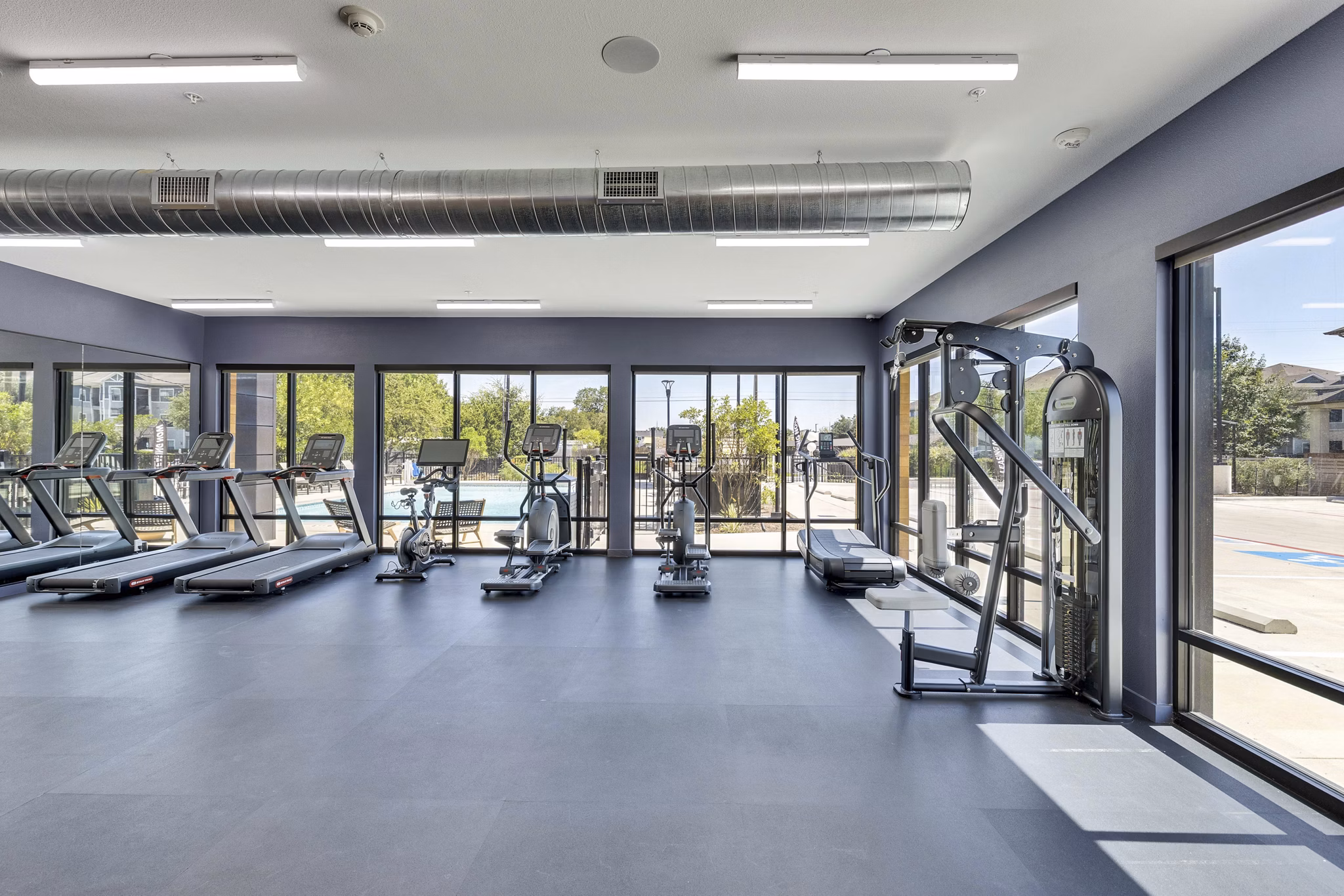 fitness center at Residences at Rubi Apartments
